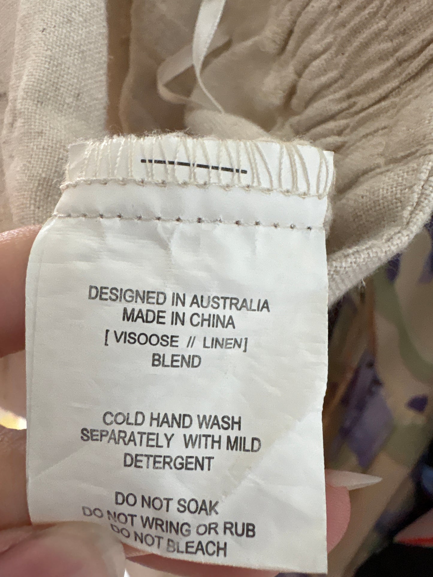 Pantaloni palazzo off white din pânză de in și vascoza