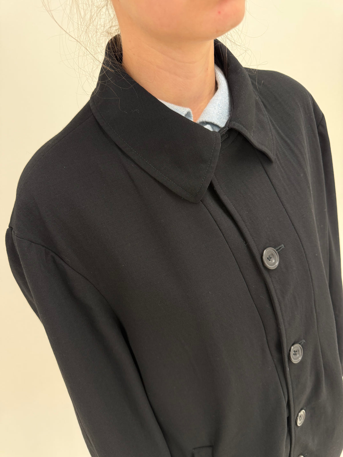 Palton Zegna ultra luxury Navy din lana extrafina în croi super revenit în trend