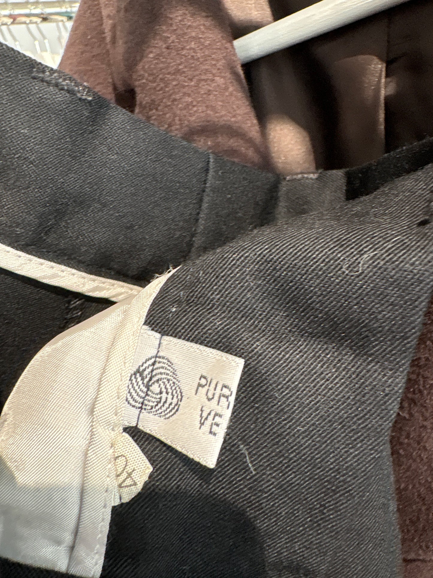 Pantaloni petite țigaretă din lana groasă extrafina certificată