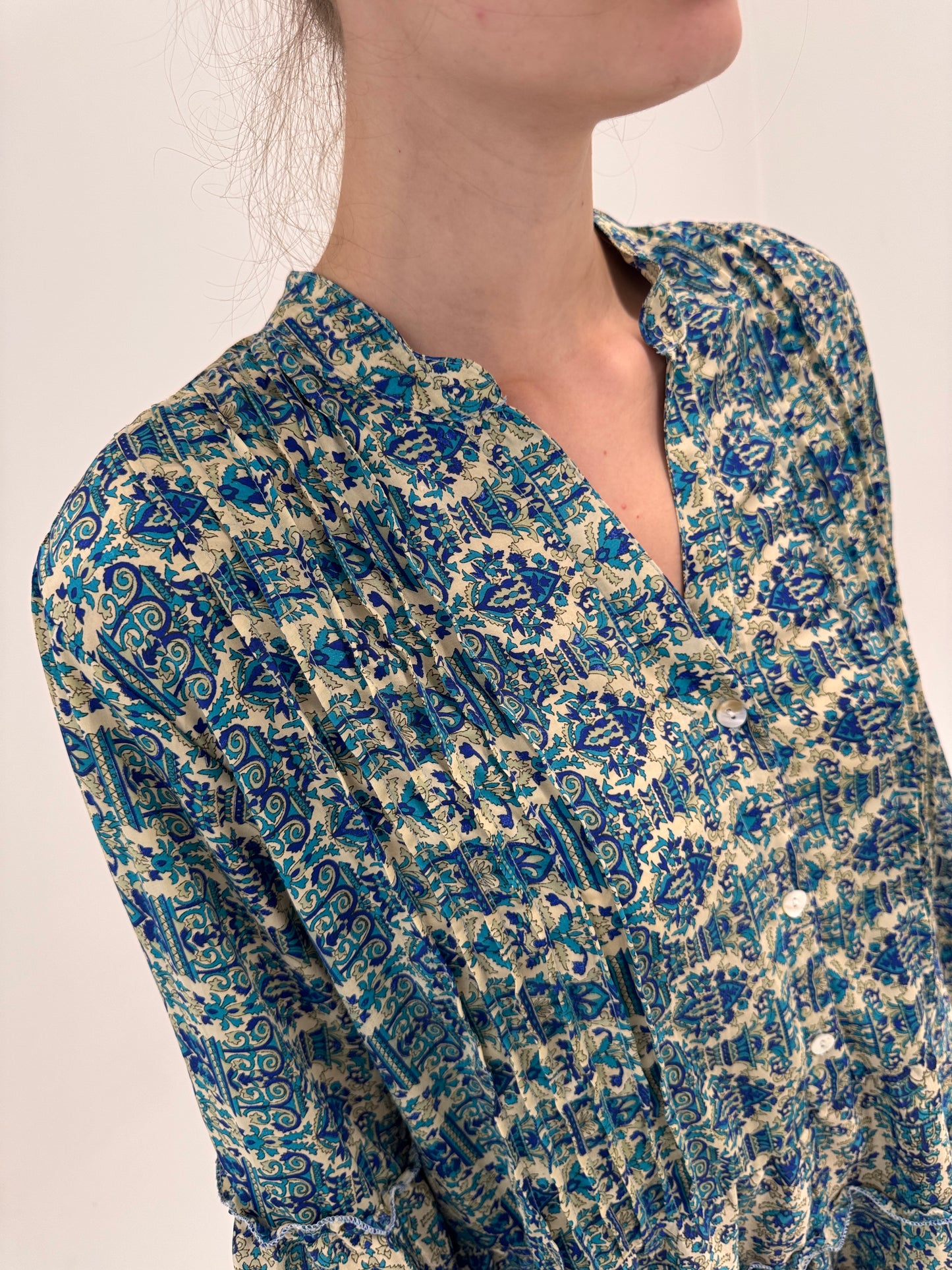 Rochie boho din mătase naturală în culori tari și croi lejer