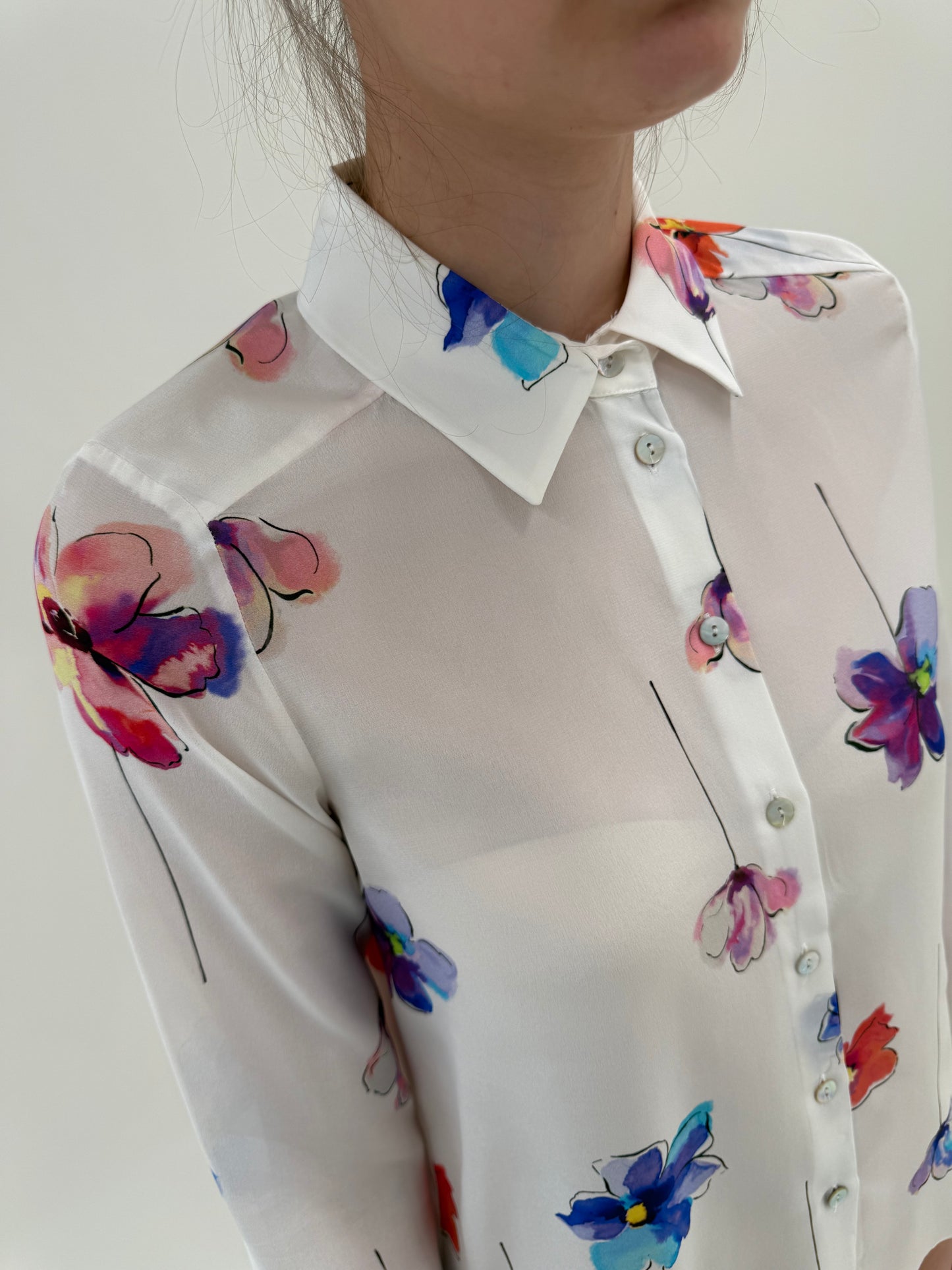 Cămăși Marella by Max Mara noi din mătase naturală cu print floral