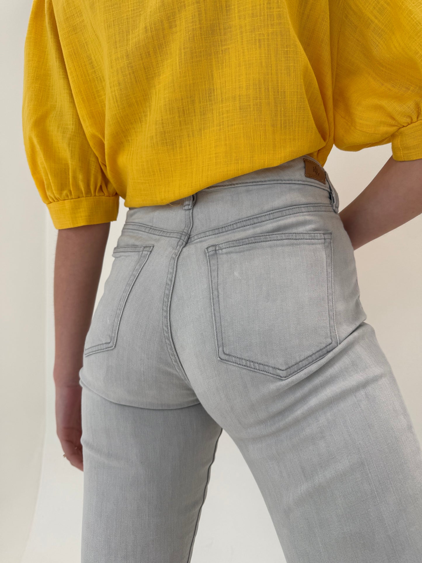 Jeans silver gray petite Ralph Lauren ultra confort modelatori