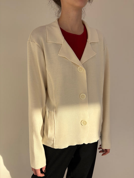 Sacou din tricot de lana de brand luxury plus size Marina Rinaldi