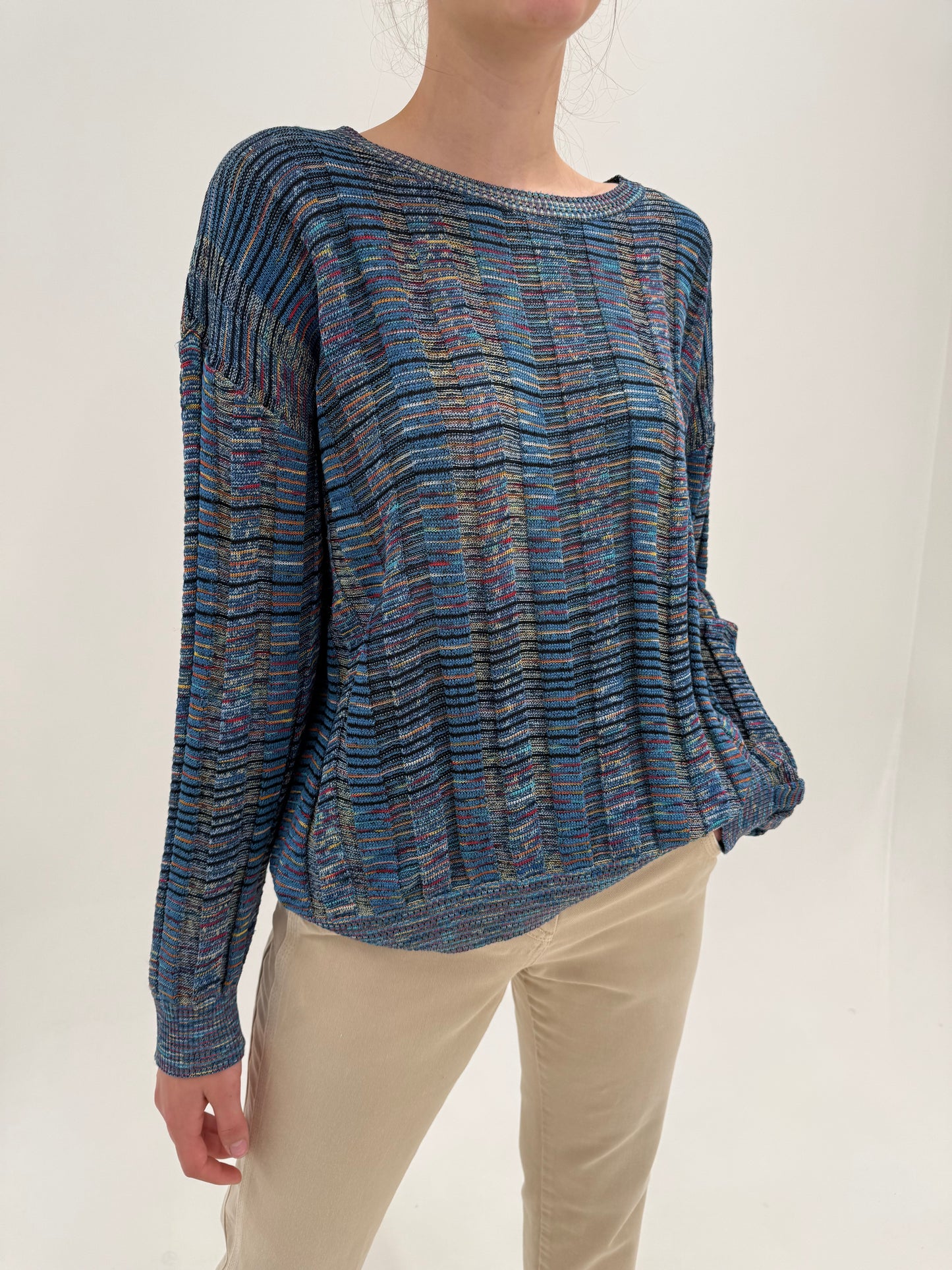 Soft knit Missoni de vară din tricot specific brandului în croi lejer