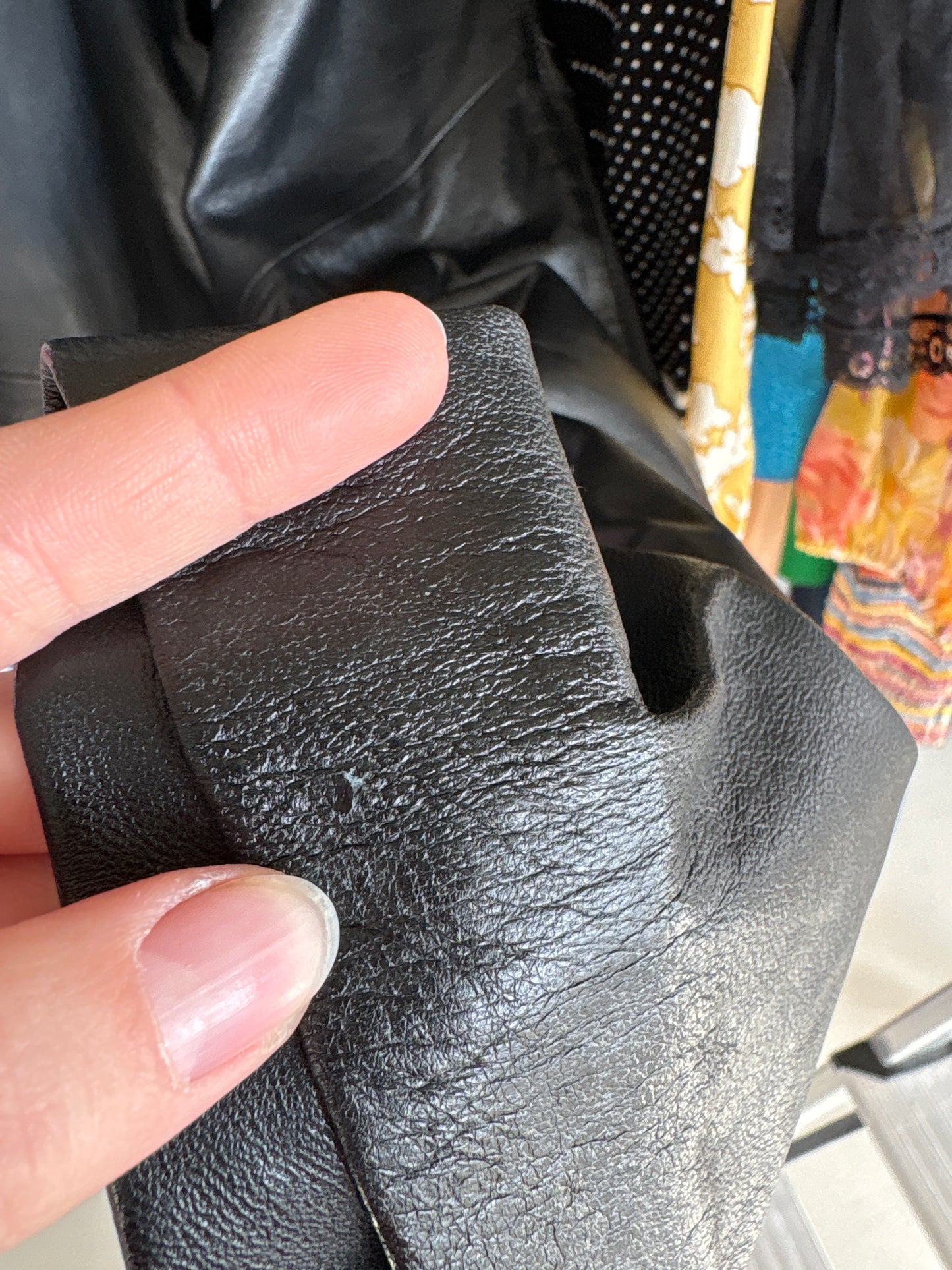 Pantaloni mom fit din piele naturală extrem de moale cu talie ultra înaltă