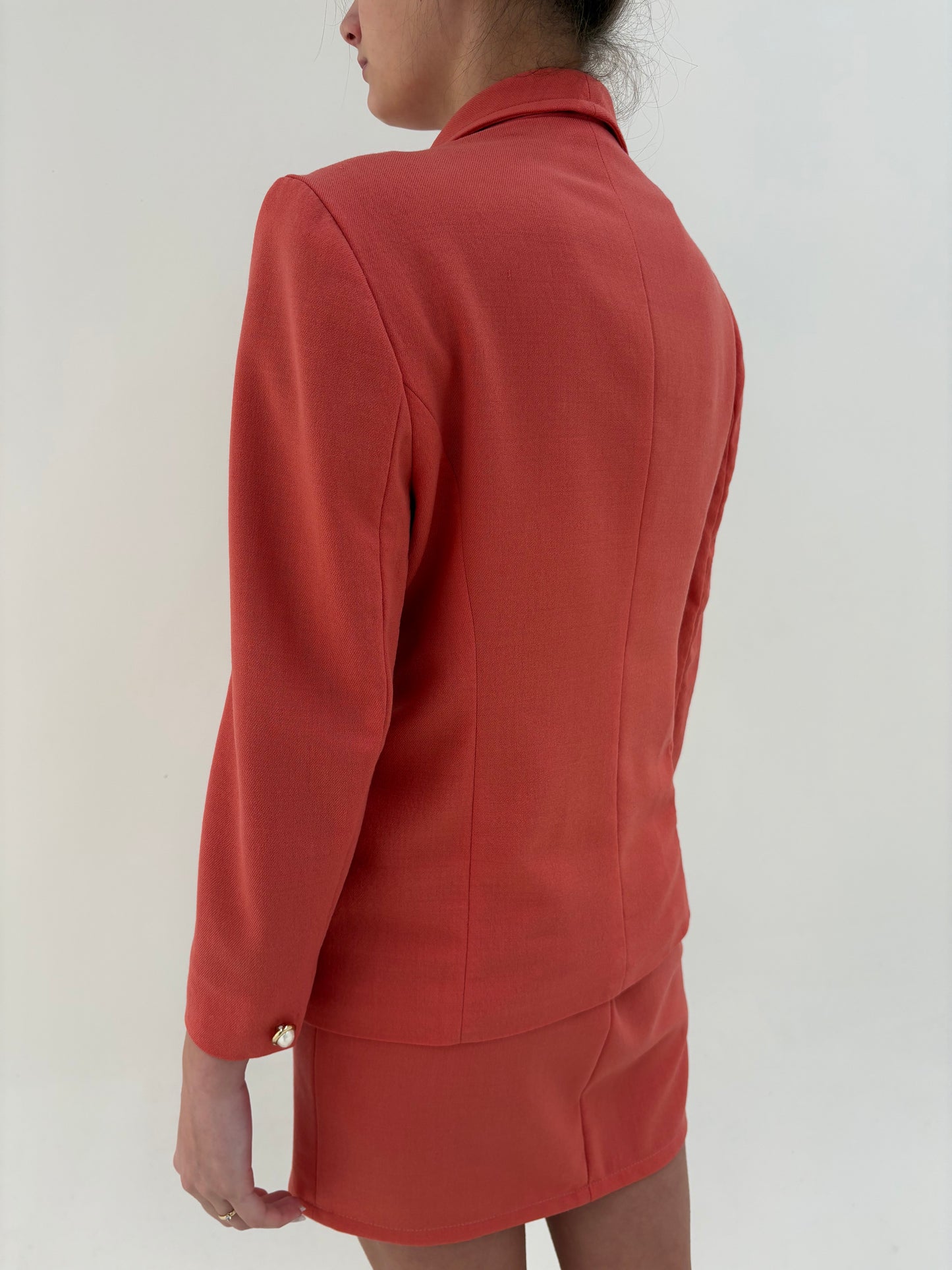 Deux piece vintage italian salmon Pink din lanita extrafina