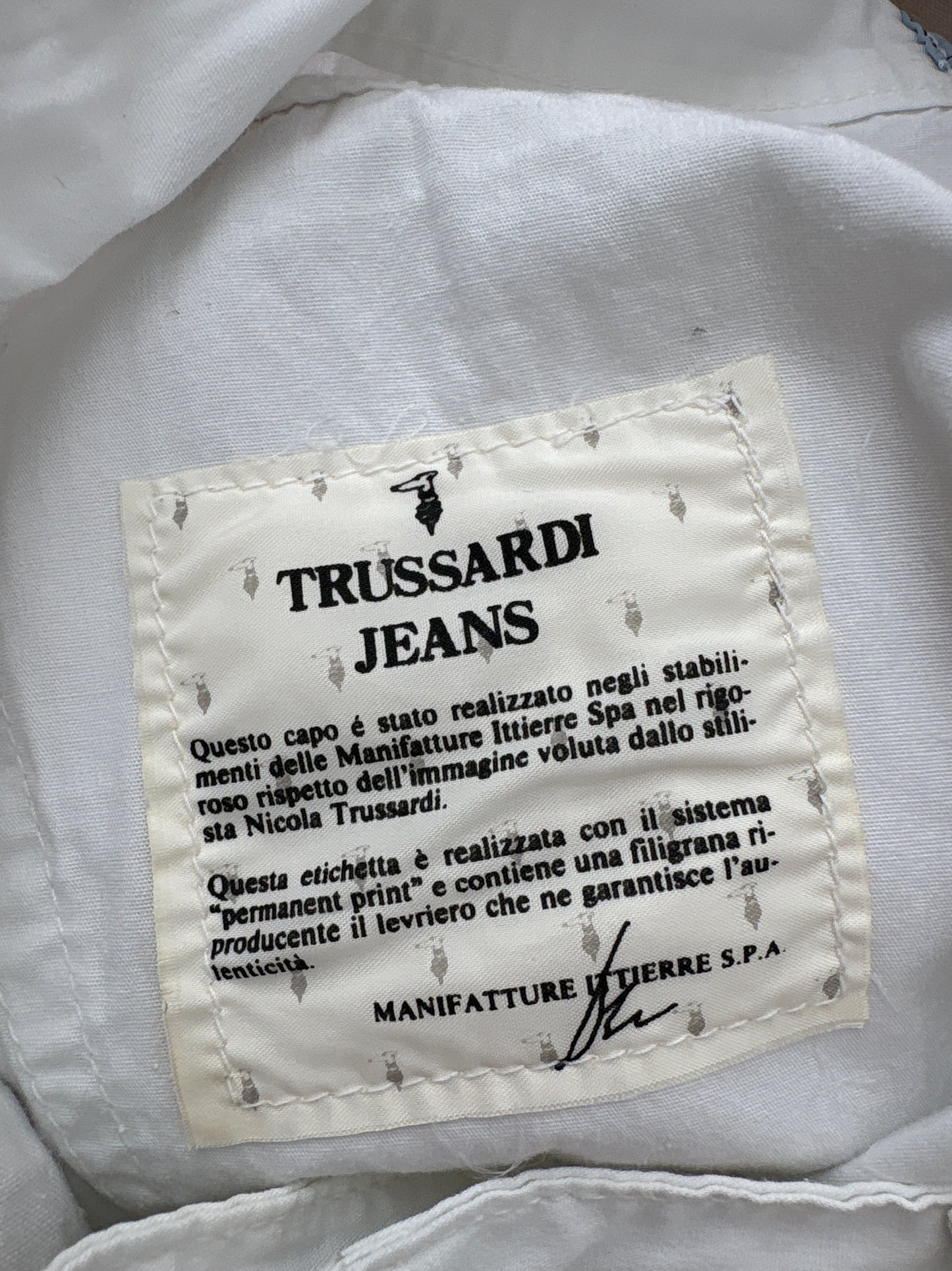 Pantaloni luxury Trussardi petite din poplin de bumbac