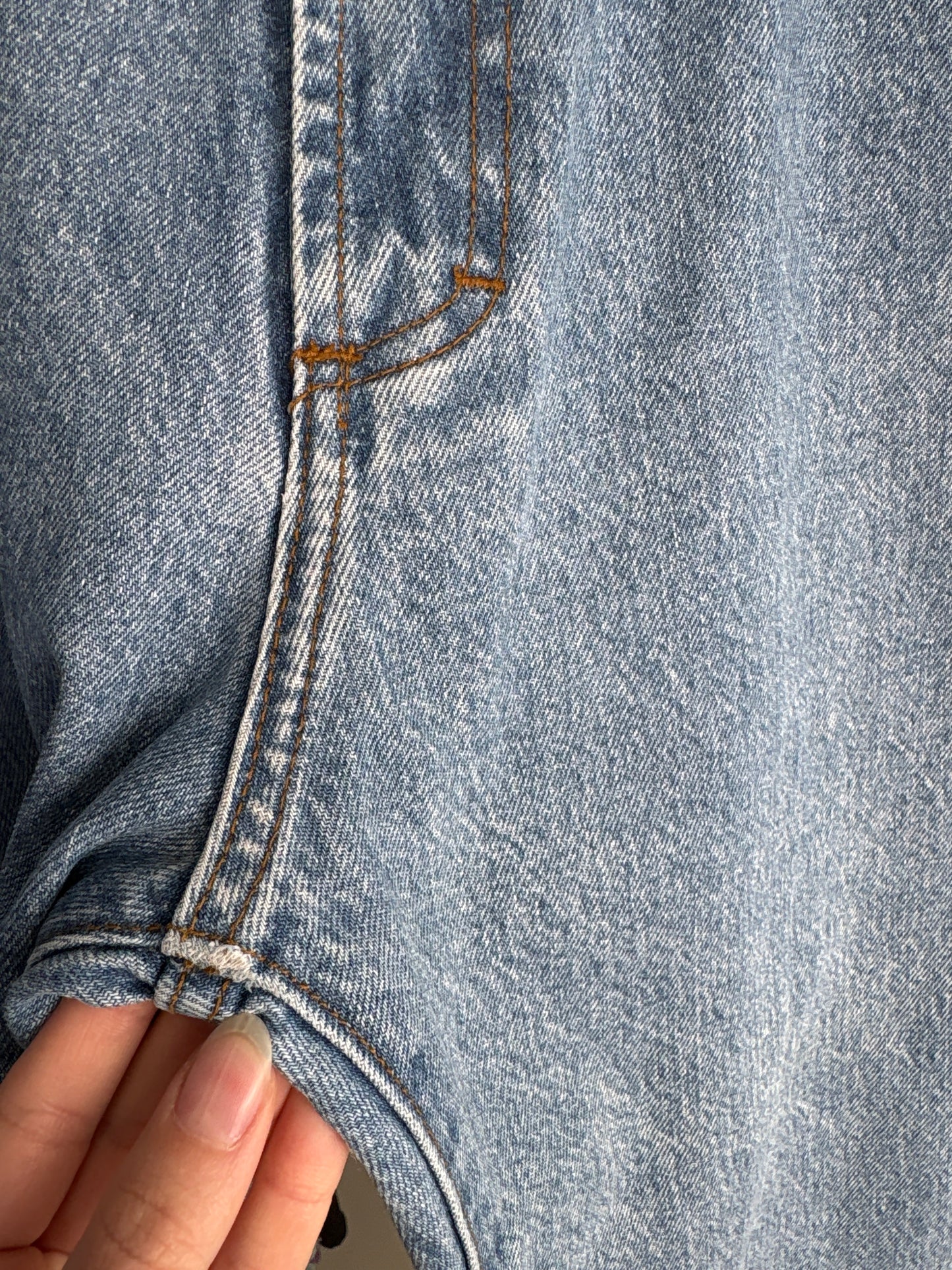 Jeans vintage premium petite mom fit classic wash cu talie înaltă