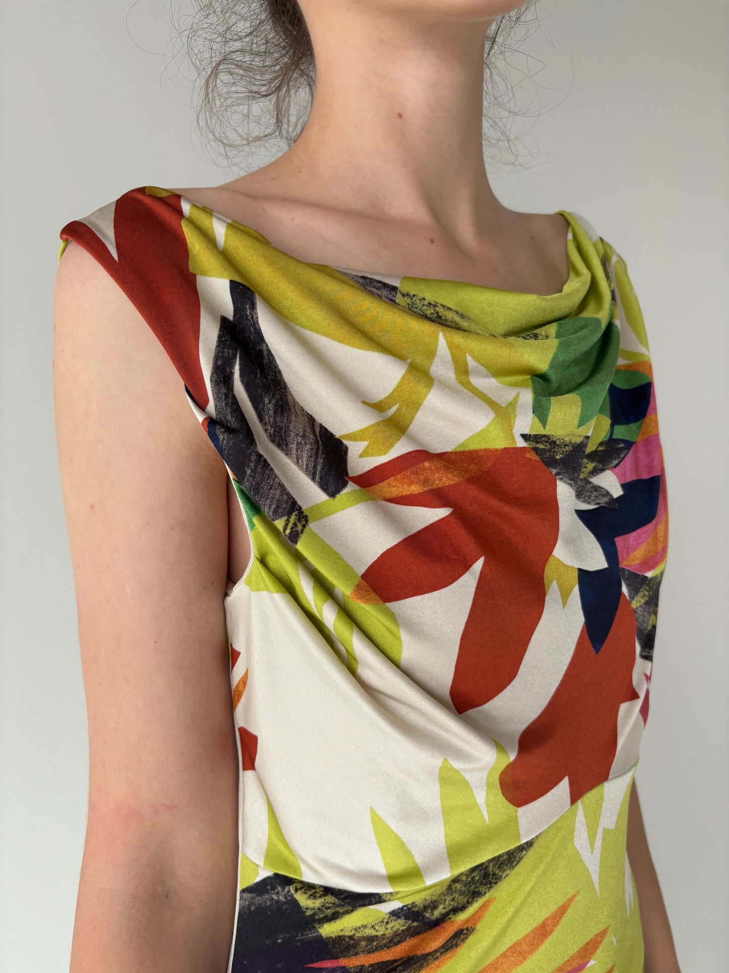 Rochie italiană super confort cu print organic