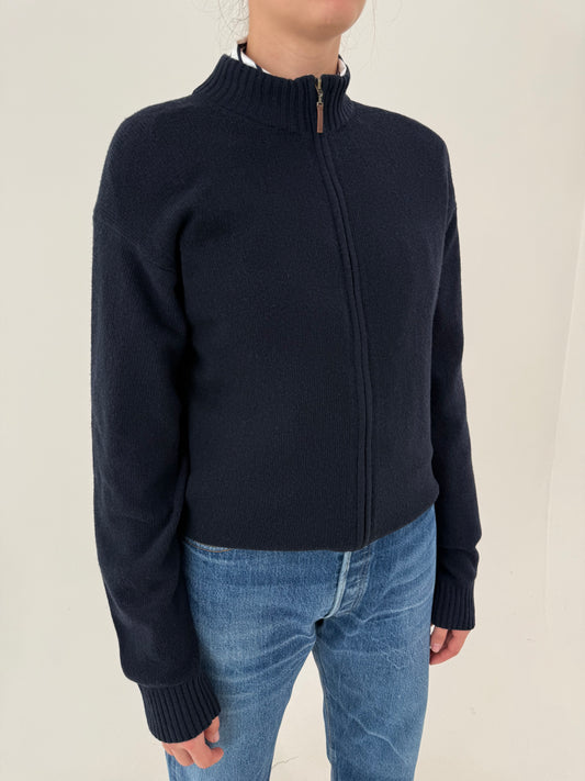 Cardigan / jachetă full zip din tricot excepțional de cașmir cu lana extrafina