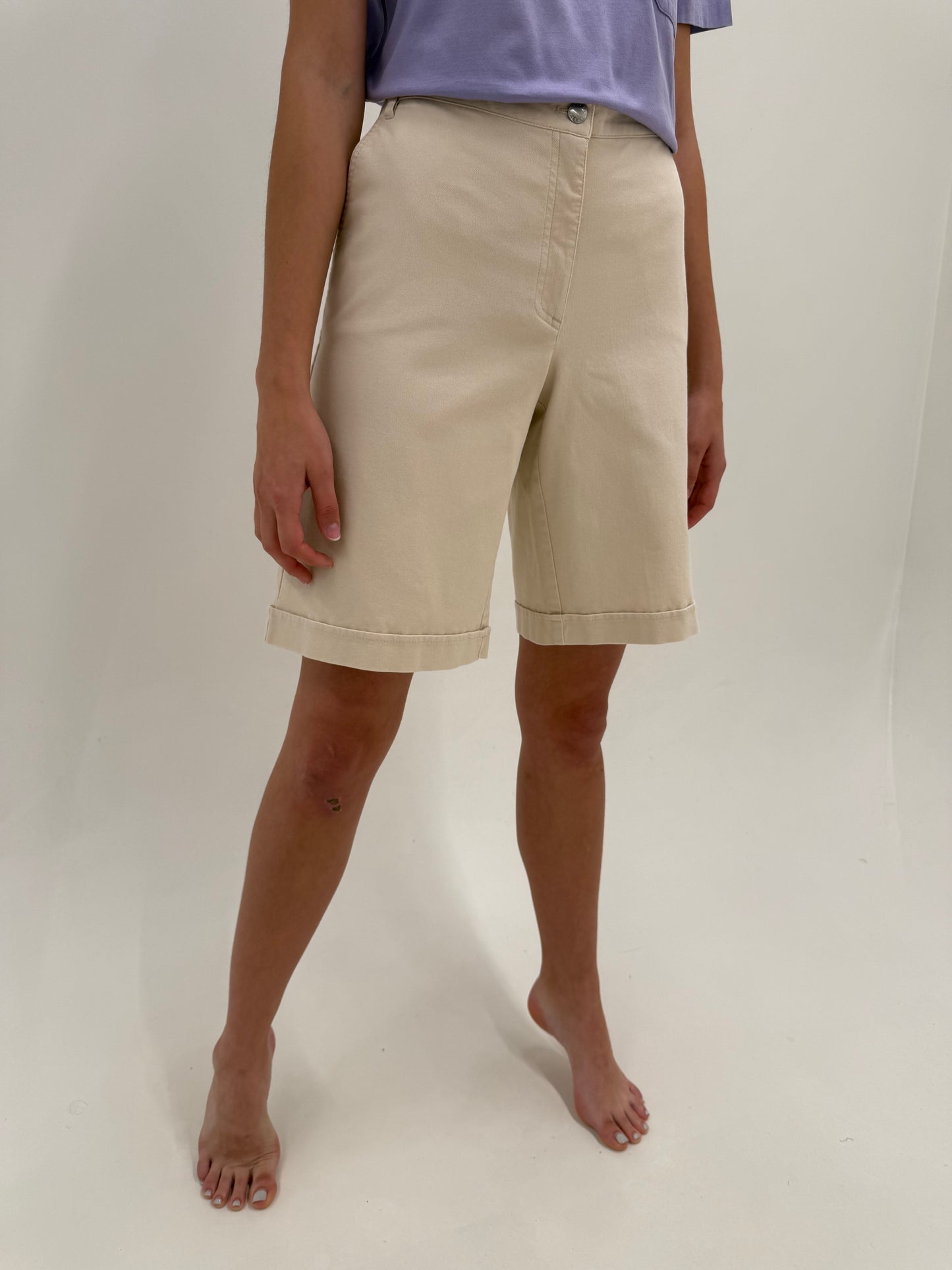 Pantaloni camel Escada din bumbac twill ultra confort