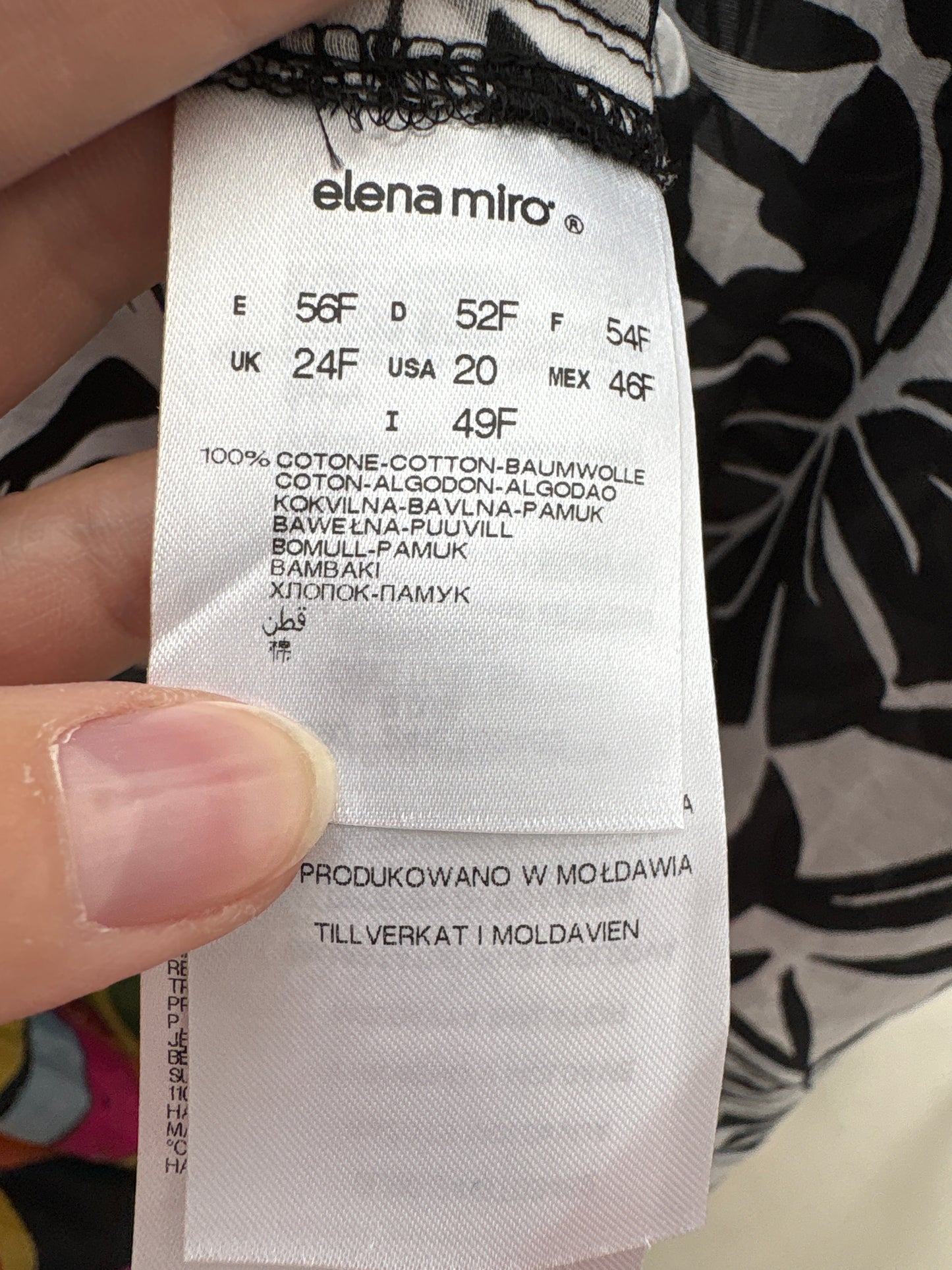Tunica de brand luxury plus size Elena Miro din cea mai fină panzica de bumbac