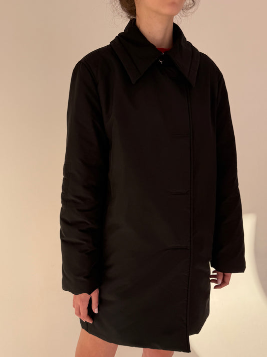 Padded coat Marella by Max Mara negru din material impermeabil