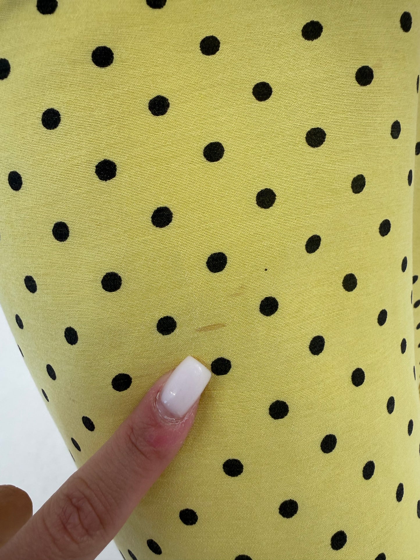 Fustă maxi cu buline și talie extrem de marcată ultra înaltă butter yellow