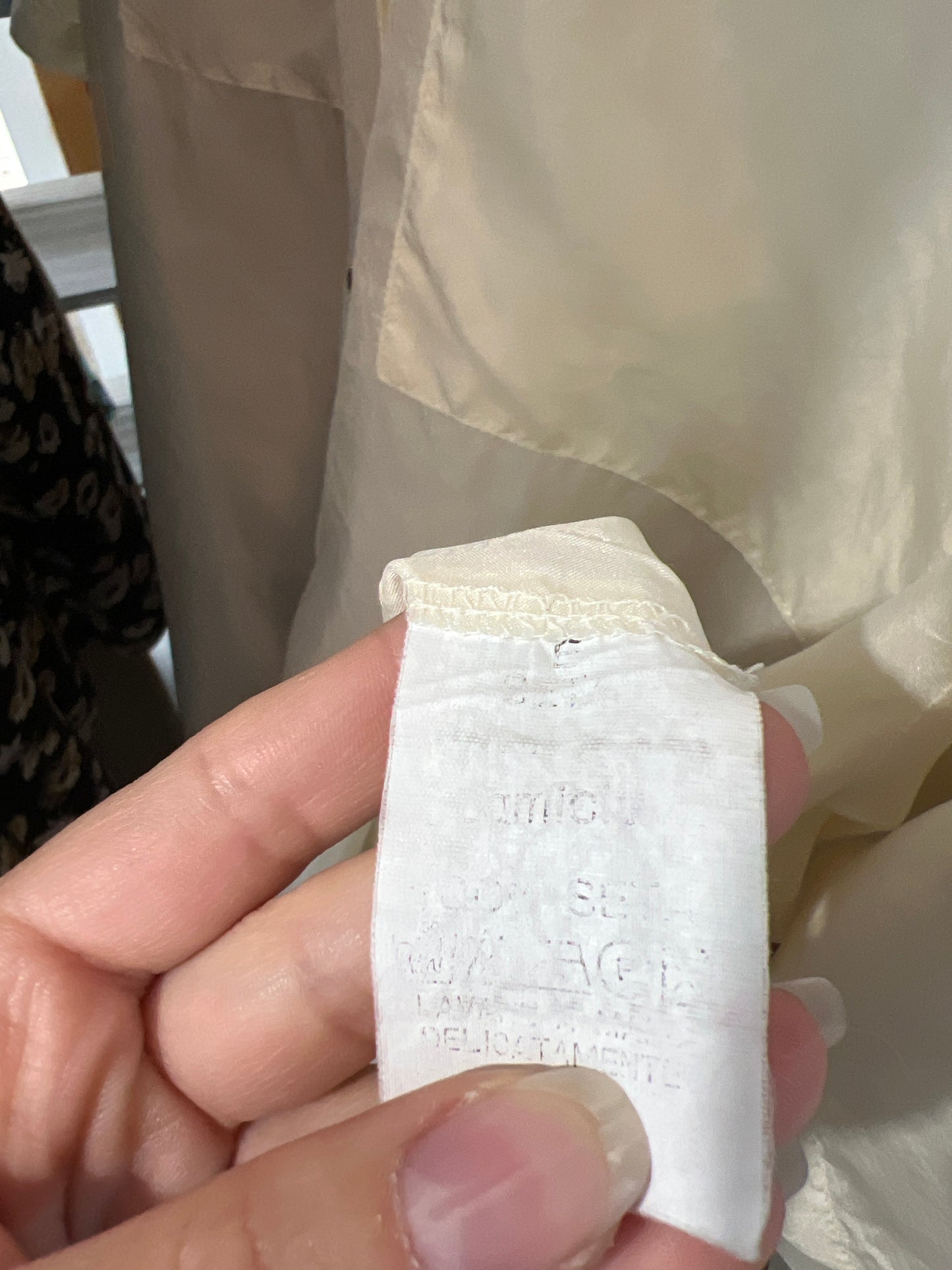 Cămașa vintage butter white din mătase naturală