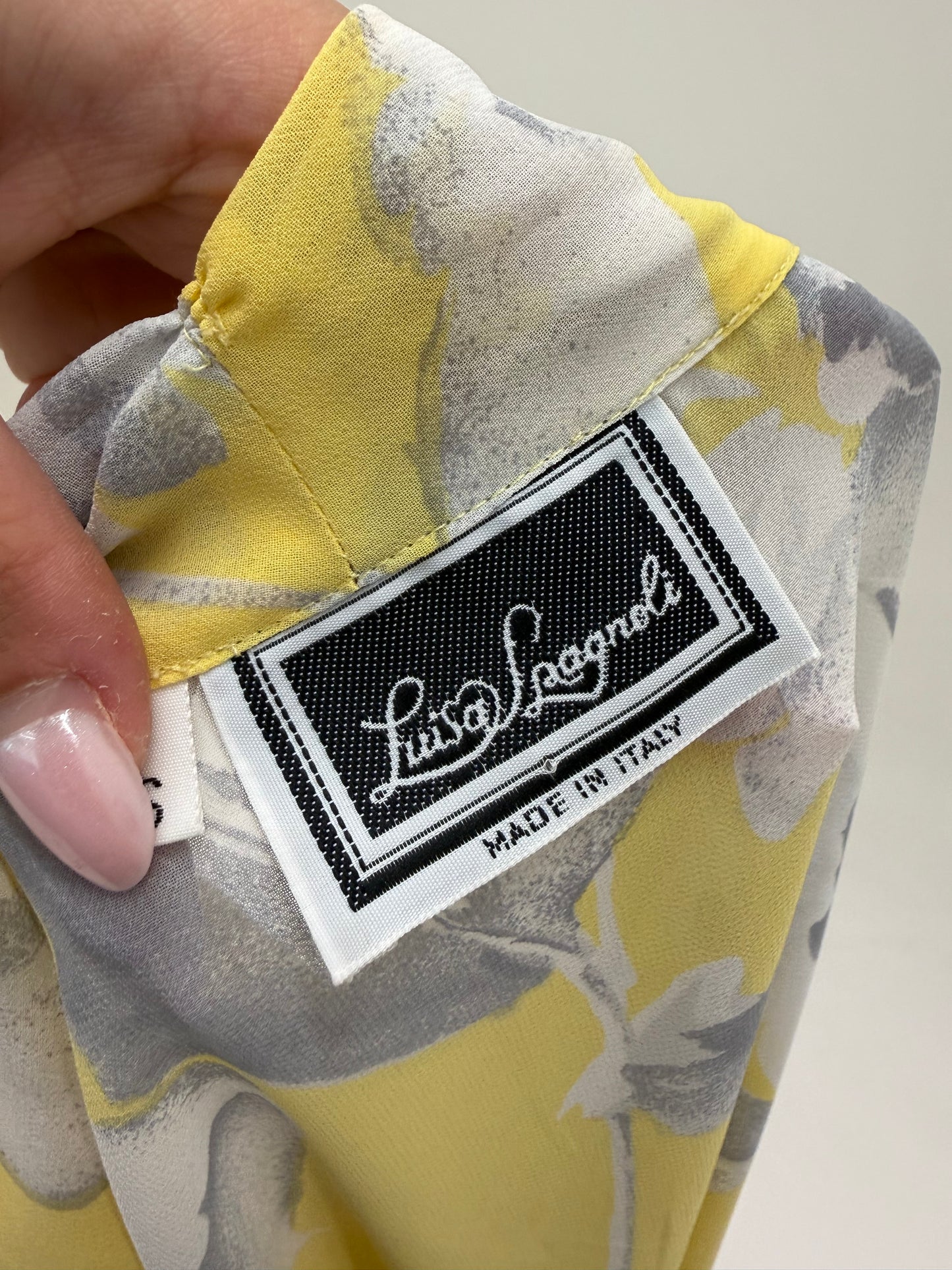 Top petrecut luxury Luisa Spagnoli ultra feminin din voal cu print superb