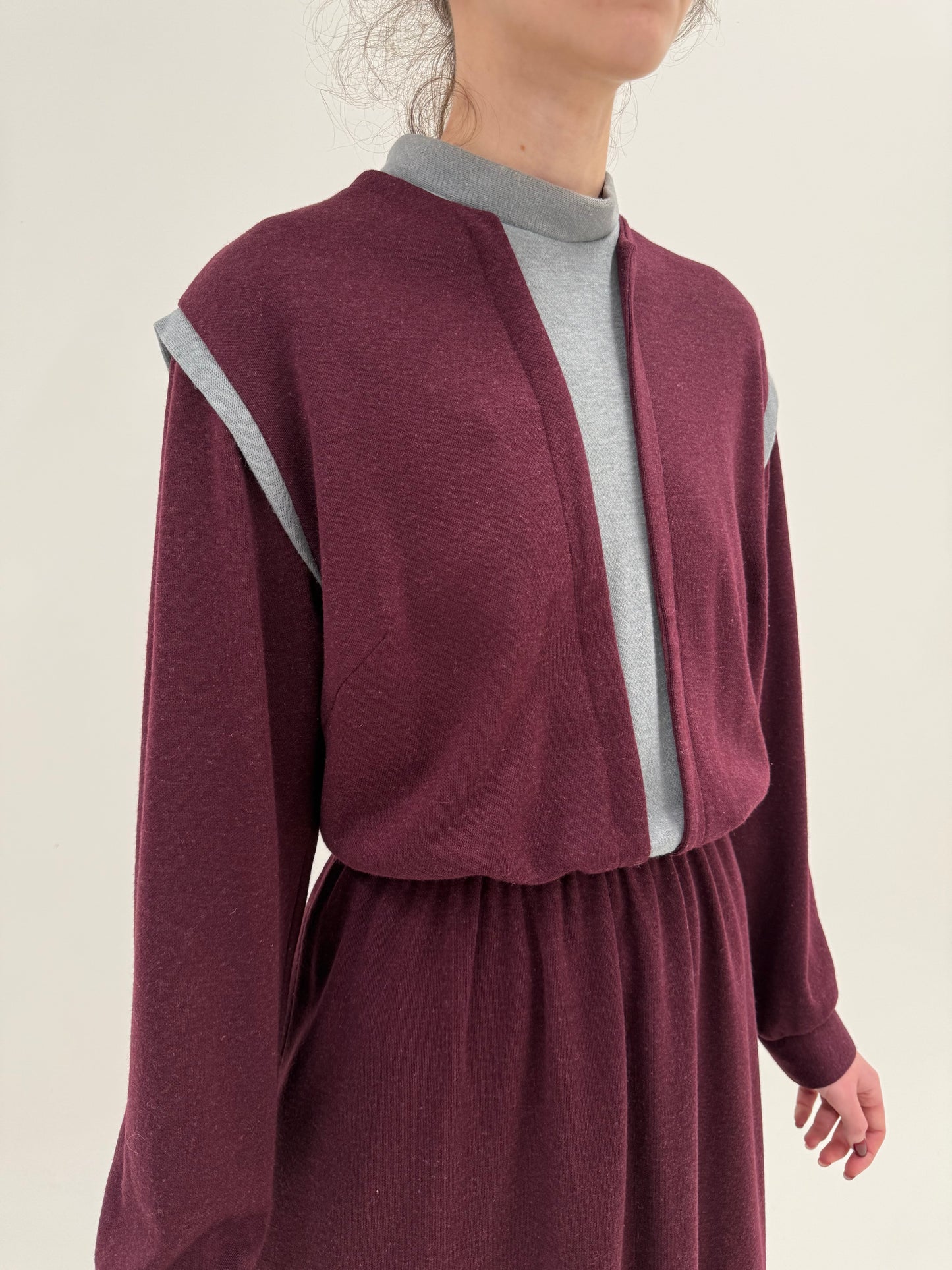 Rochie vintage în croi retro modern cu talie ultra înaltă elastică