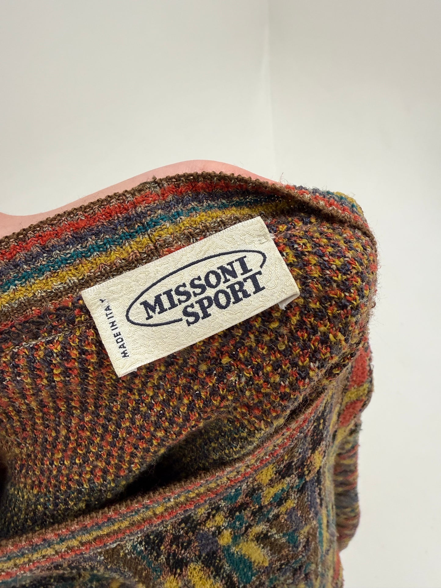 Pulover luxury Misssoni vintage din tricot specific brandului în culori superbe