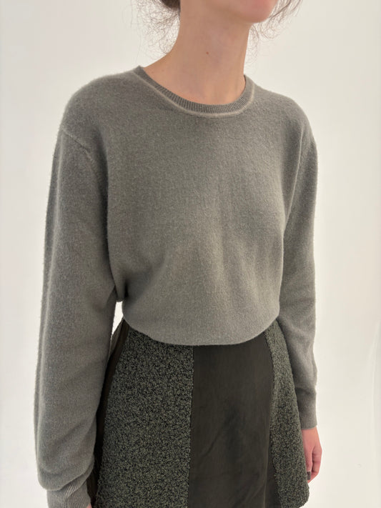 Pulover Sage green din lana plină extrafina