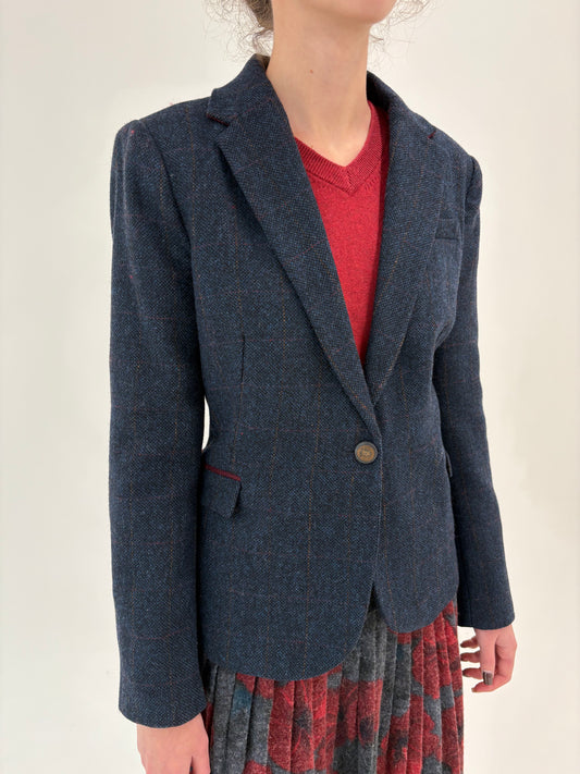 Sacou din tweed Donegal cu închidere tip smoking