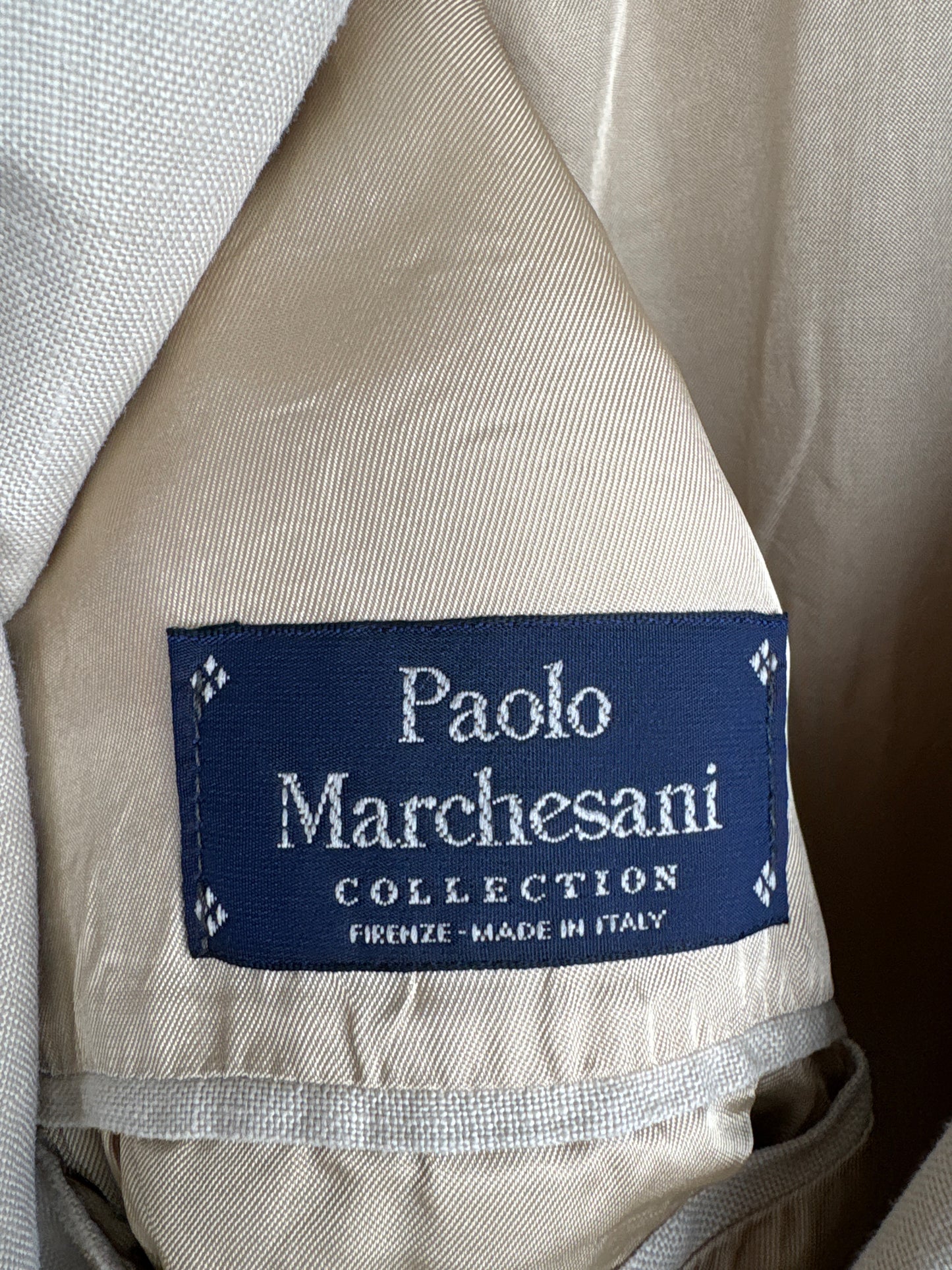 Sacou nude de brand premium italian sartorial în croi actual din panza de in