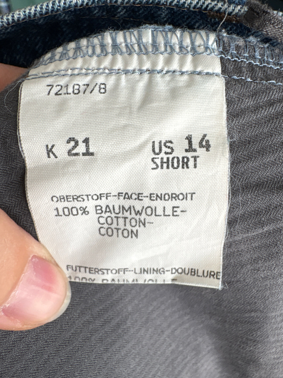 Fustă creion luxury Bogner din Jeans gros cu talie ultra înaltă marcată
