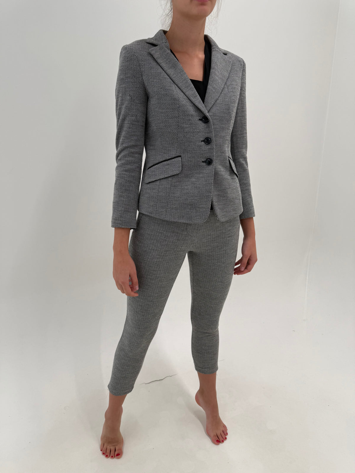 Deux piece Laurel by Esacda din tweed modelator din mix de lana extrafina petite