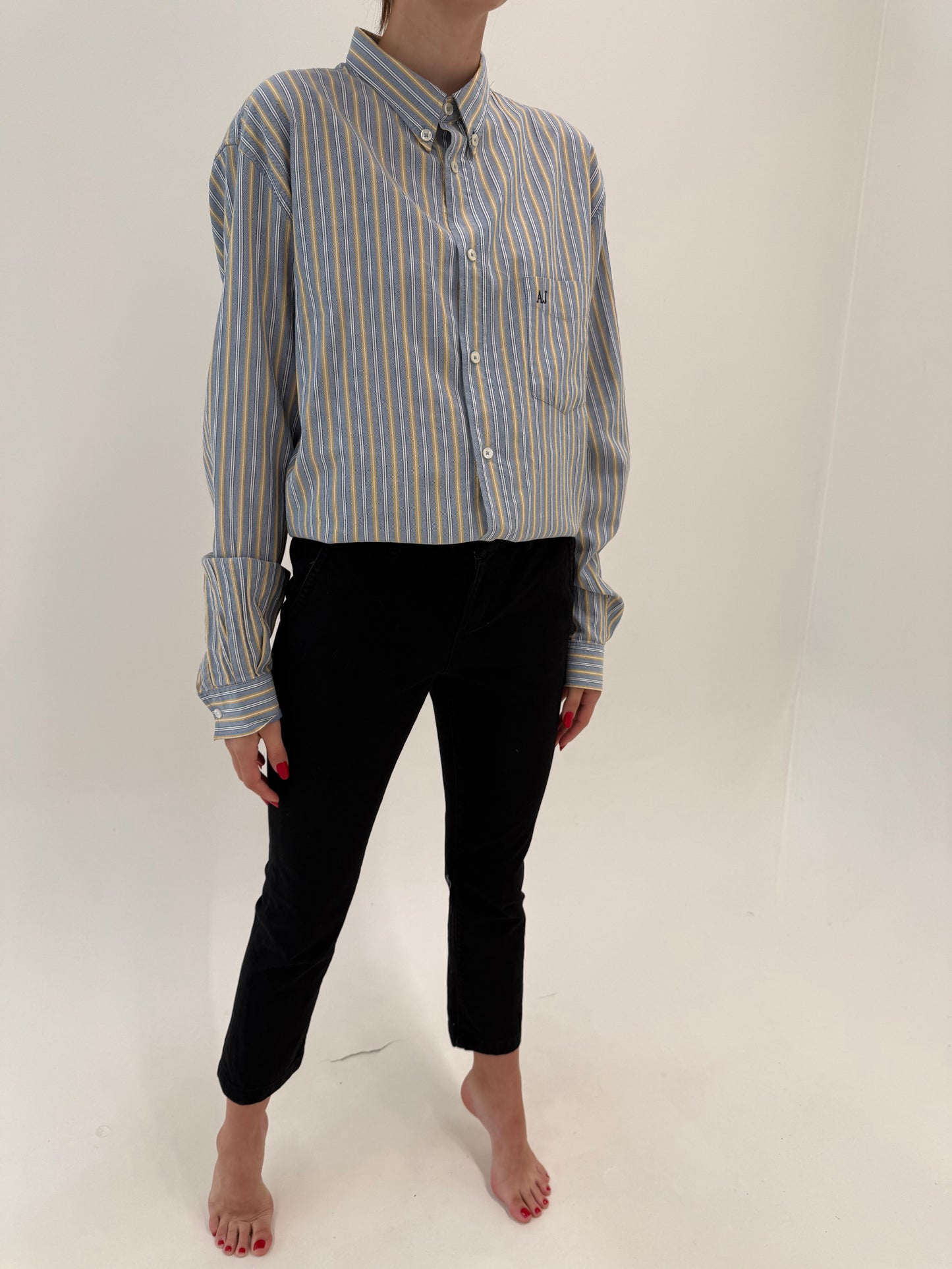 Pantaloni Ralph Lauren chinos negri din bumbac Chevron plin modelator petite