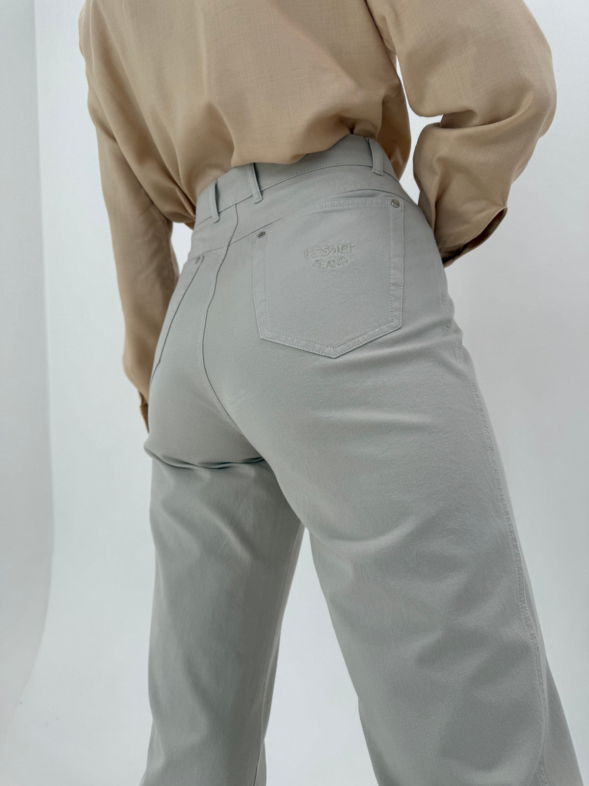 Pantaloni ultra confort modelatoru silver gray cu talie ultra înaltă