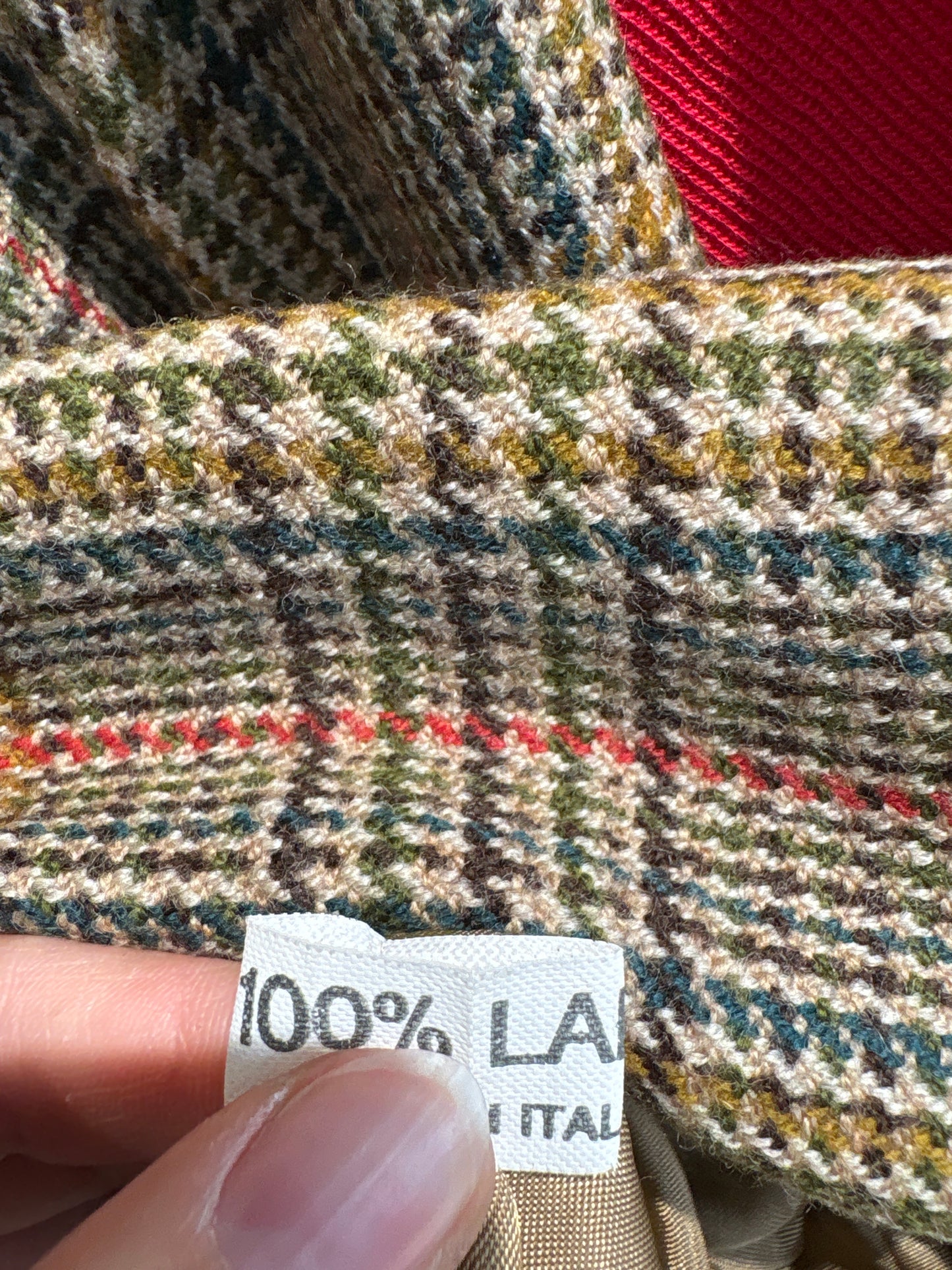 Sacou vintage petite camel italian din tweed excepțional de lana cu închidere dublă