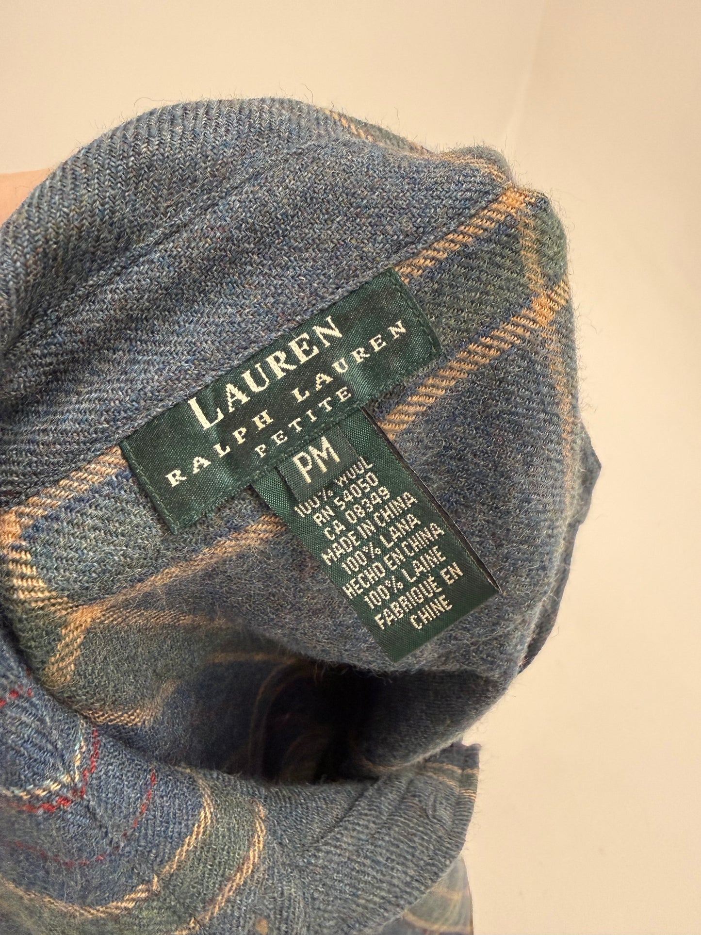 Cămașa Ralph Lauren / overshirt ușor cambrat din lana în carouri