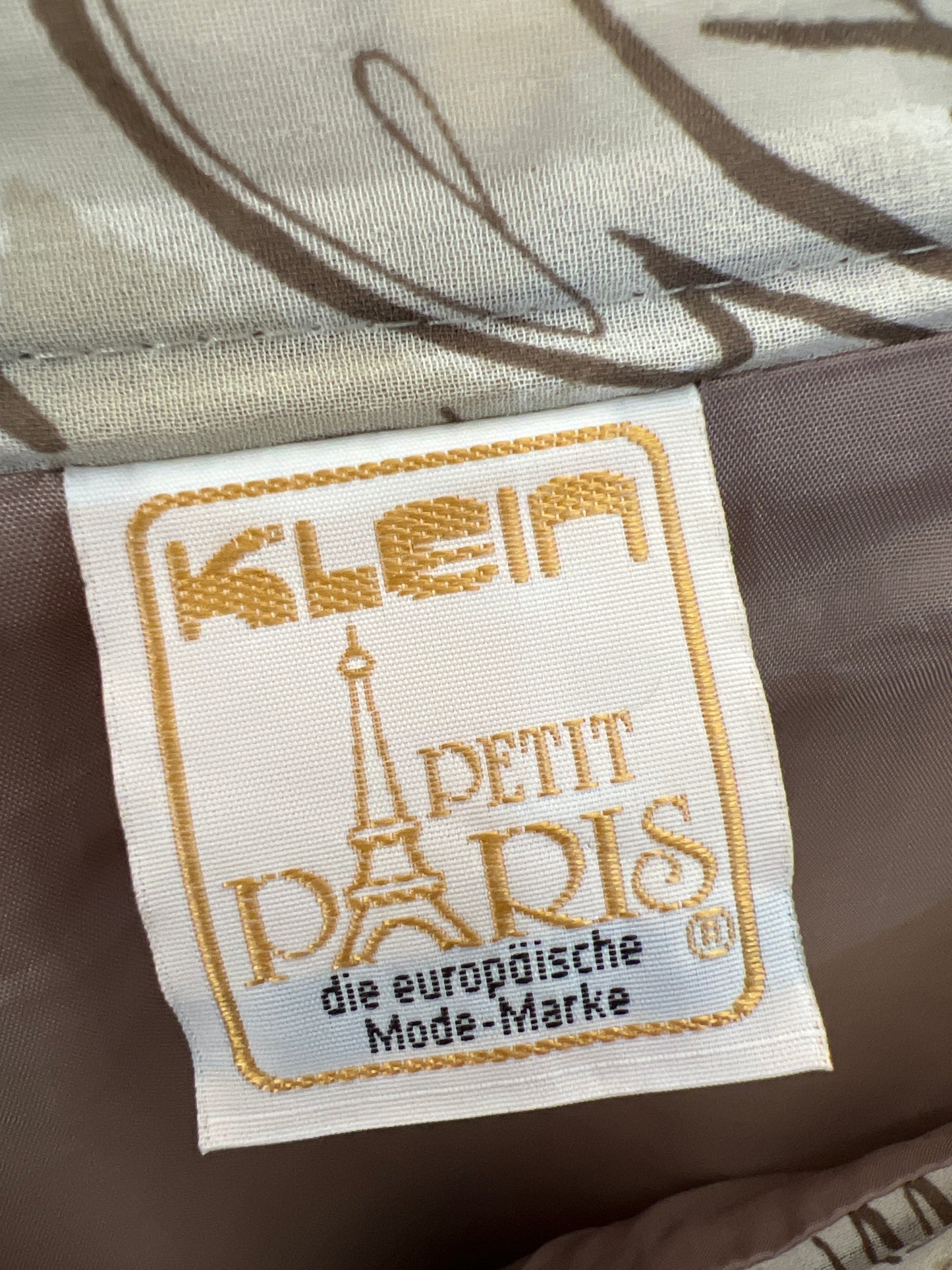 Fustă vintage in nuanțe superbe de nude și ivorie cu talie ultra înaltă