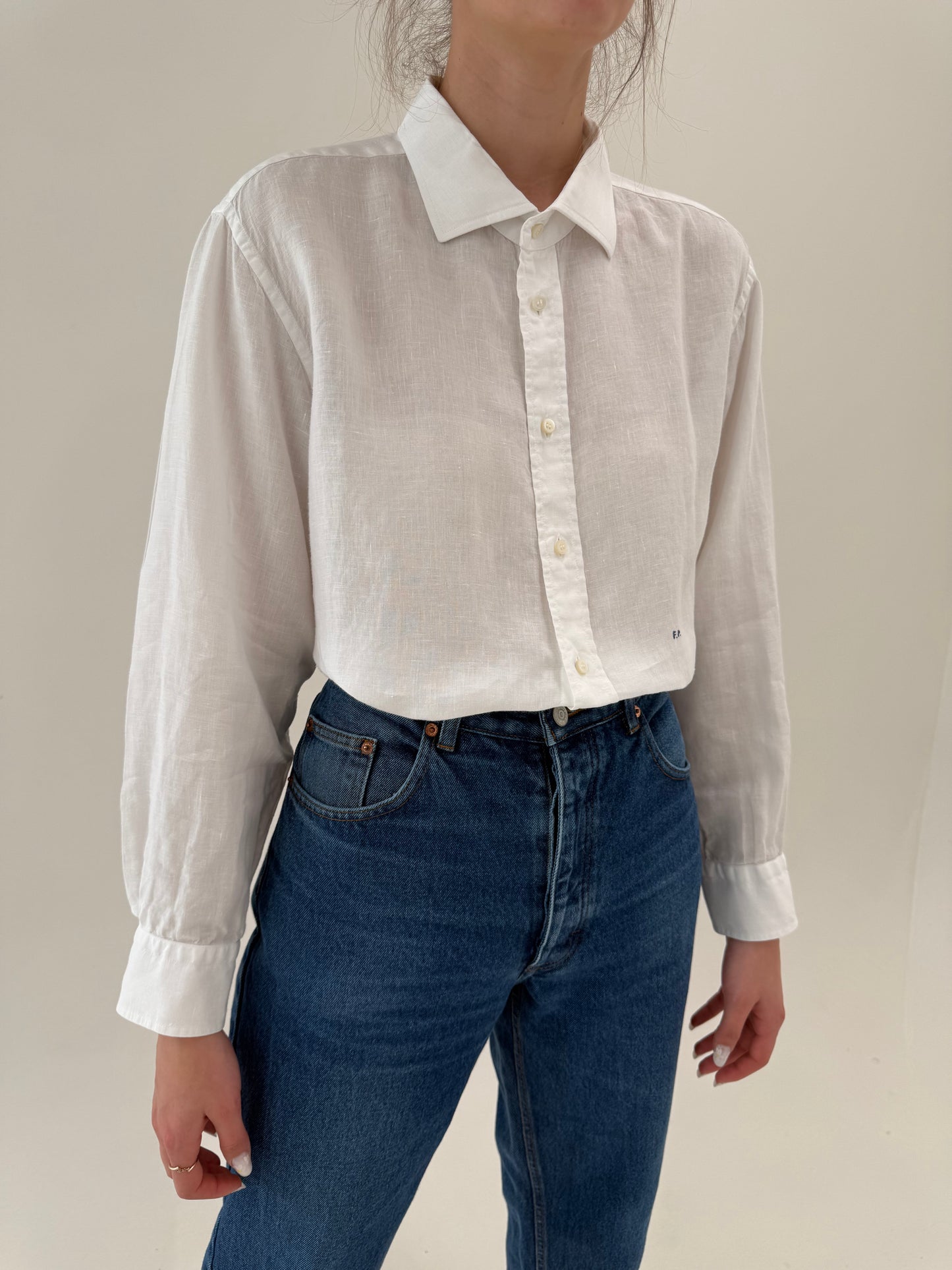 Cămașa high end italiană în croi oversized din in excepțional