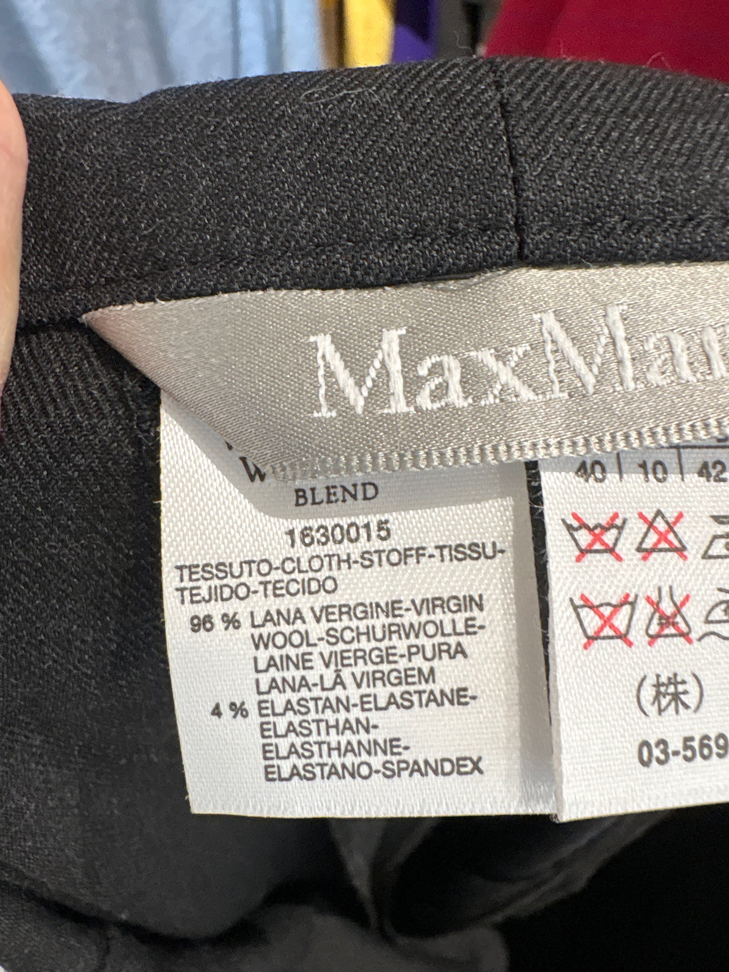 Pantaloni palazzo Max Mara din lanita extrafina subțire confort de primăvară