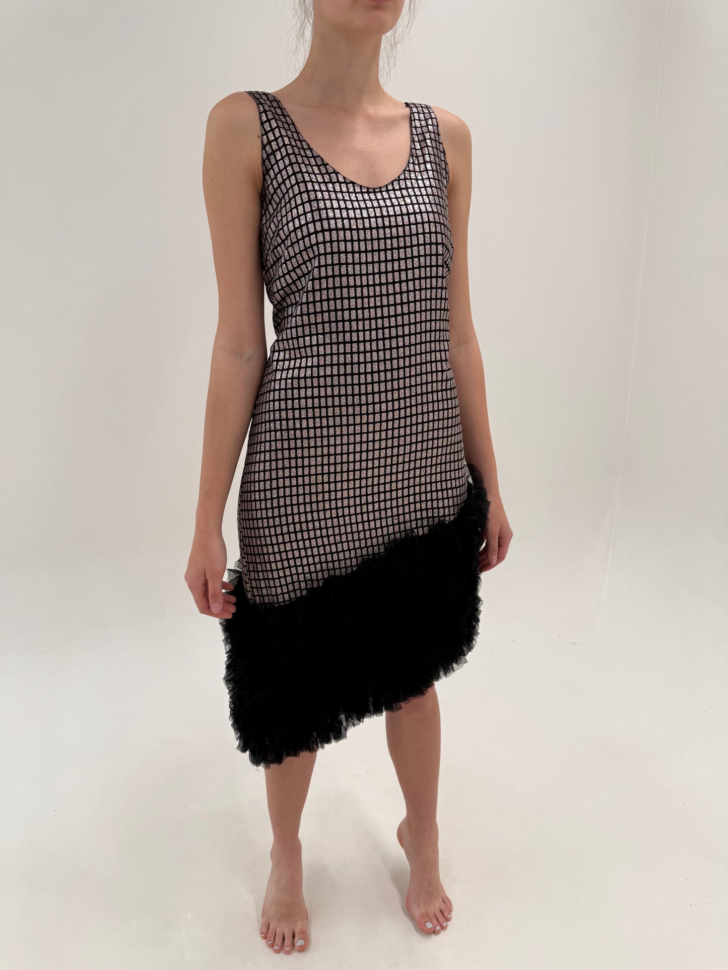 Rochie italiană de designer din material prețios in croi ultra chic atemporal