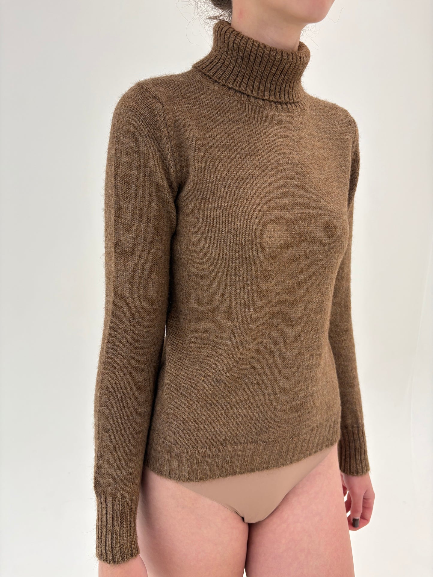 Maleta Max Mara light chocolate brown din baby mohair