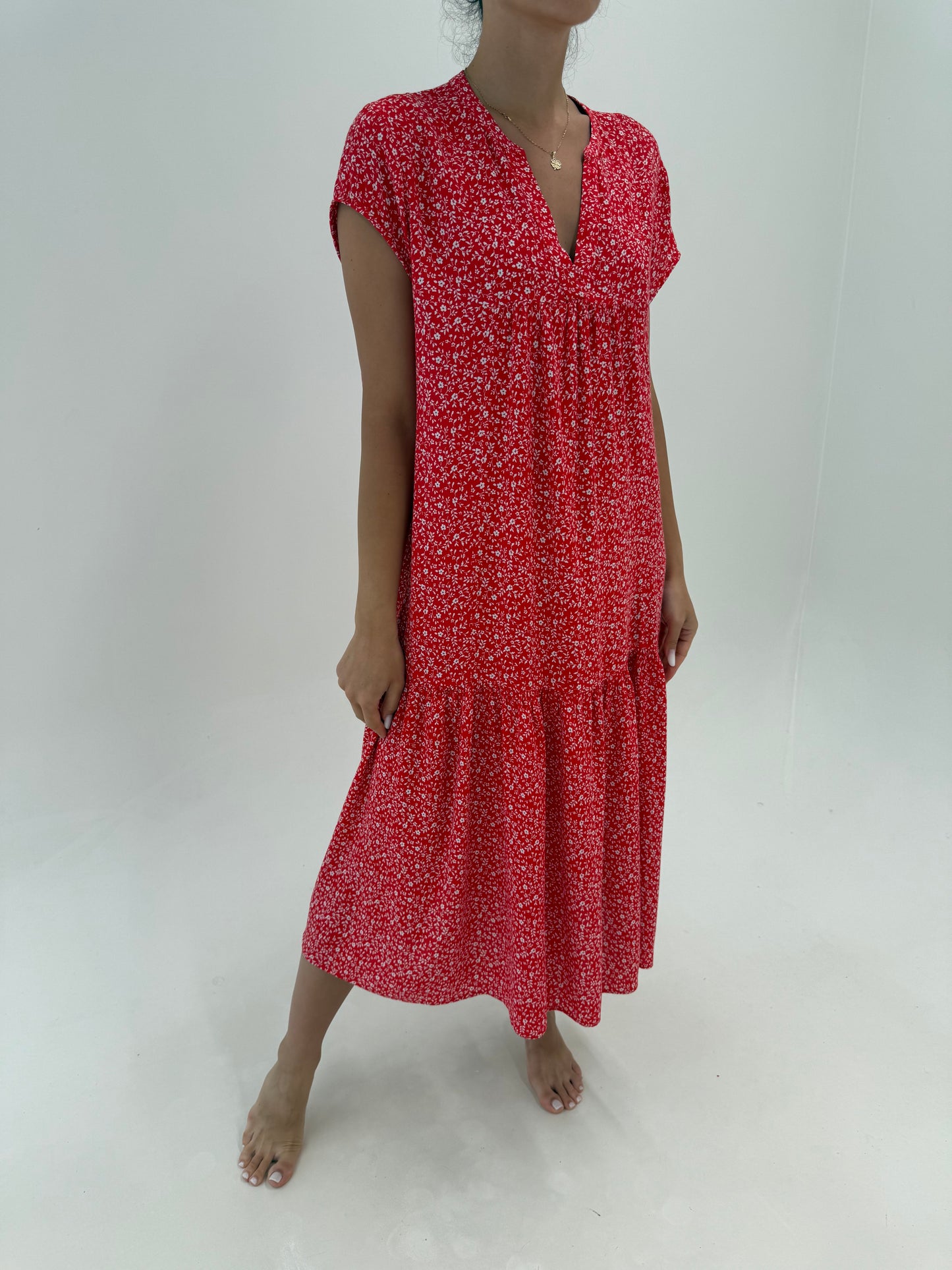 Rochie maxi de brand premium nordic super vaporoasă în croi foarte lejer