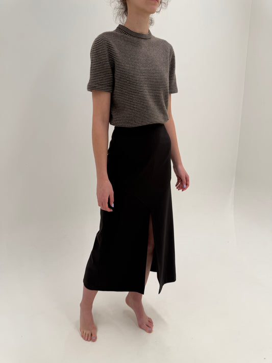 Fustă maxi de brand luxury Les Copains din lana extrafina și cașmir