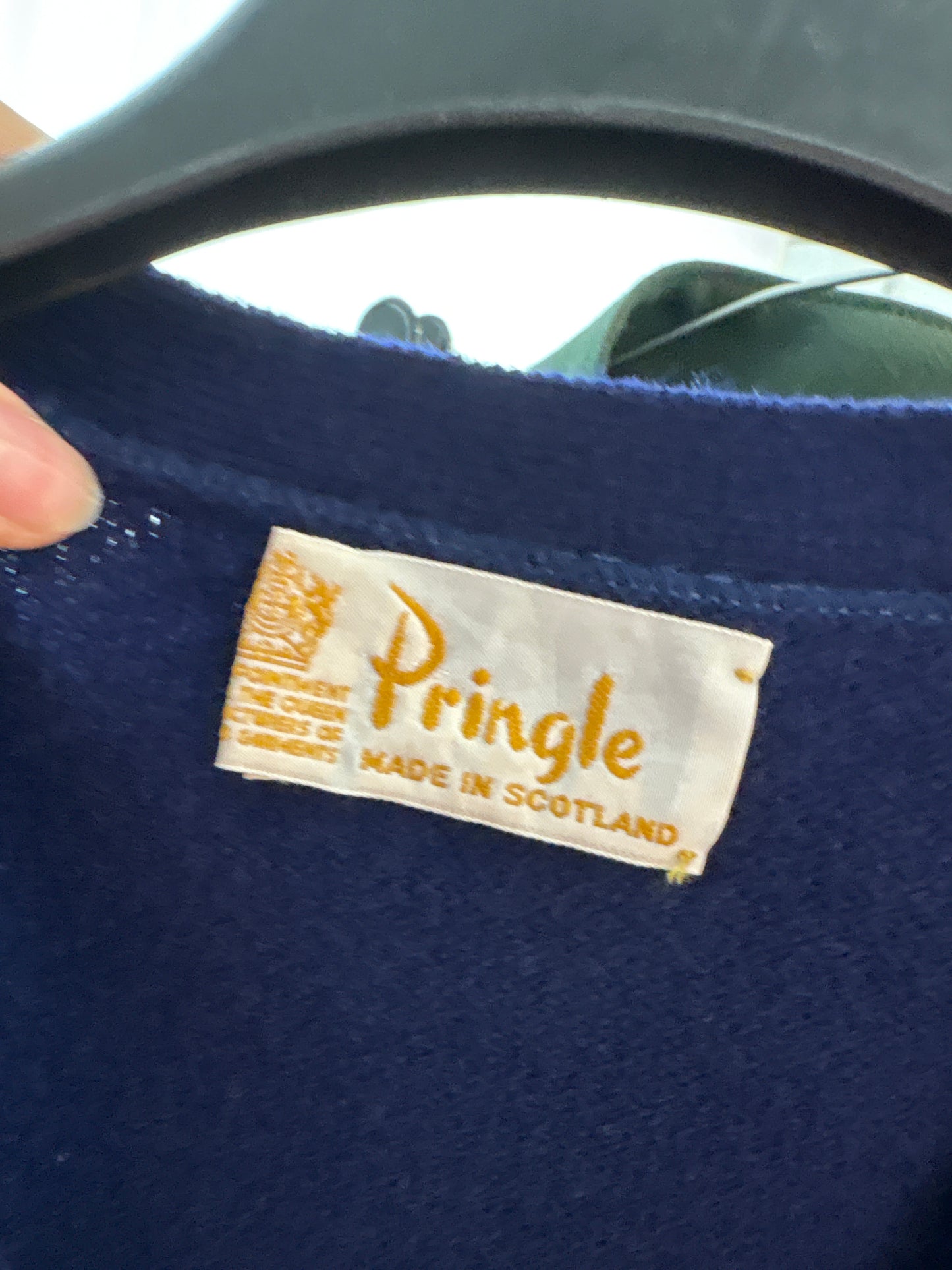 Cardigan luxury Pringle of Scotland vintage albastru cerneală