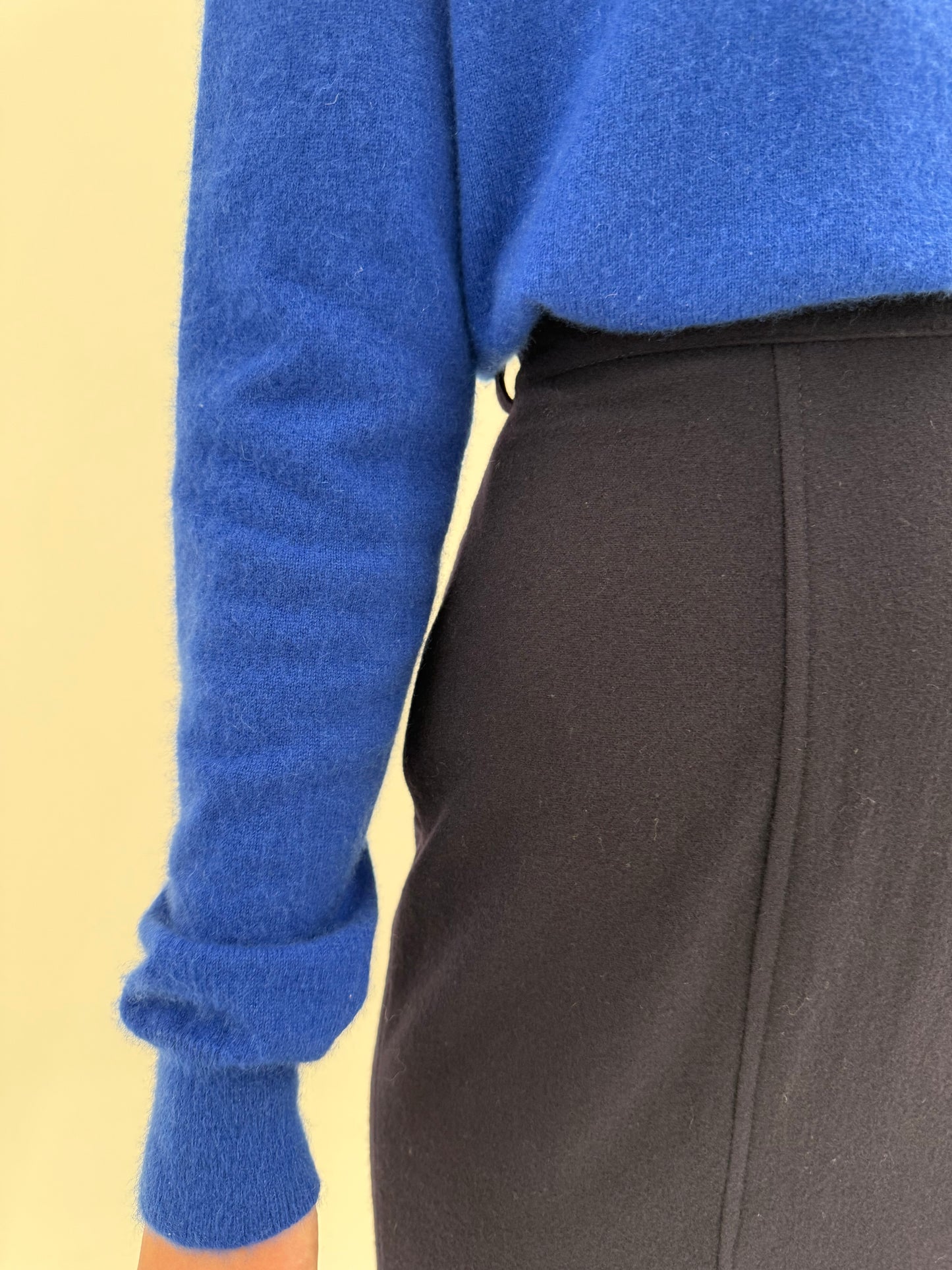 Fustă italiană mermaid midi spre maxi din lana plină pura certificată