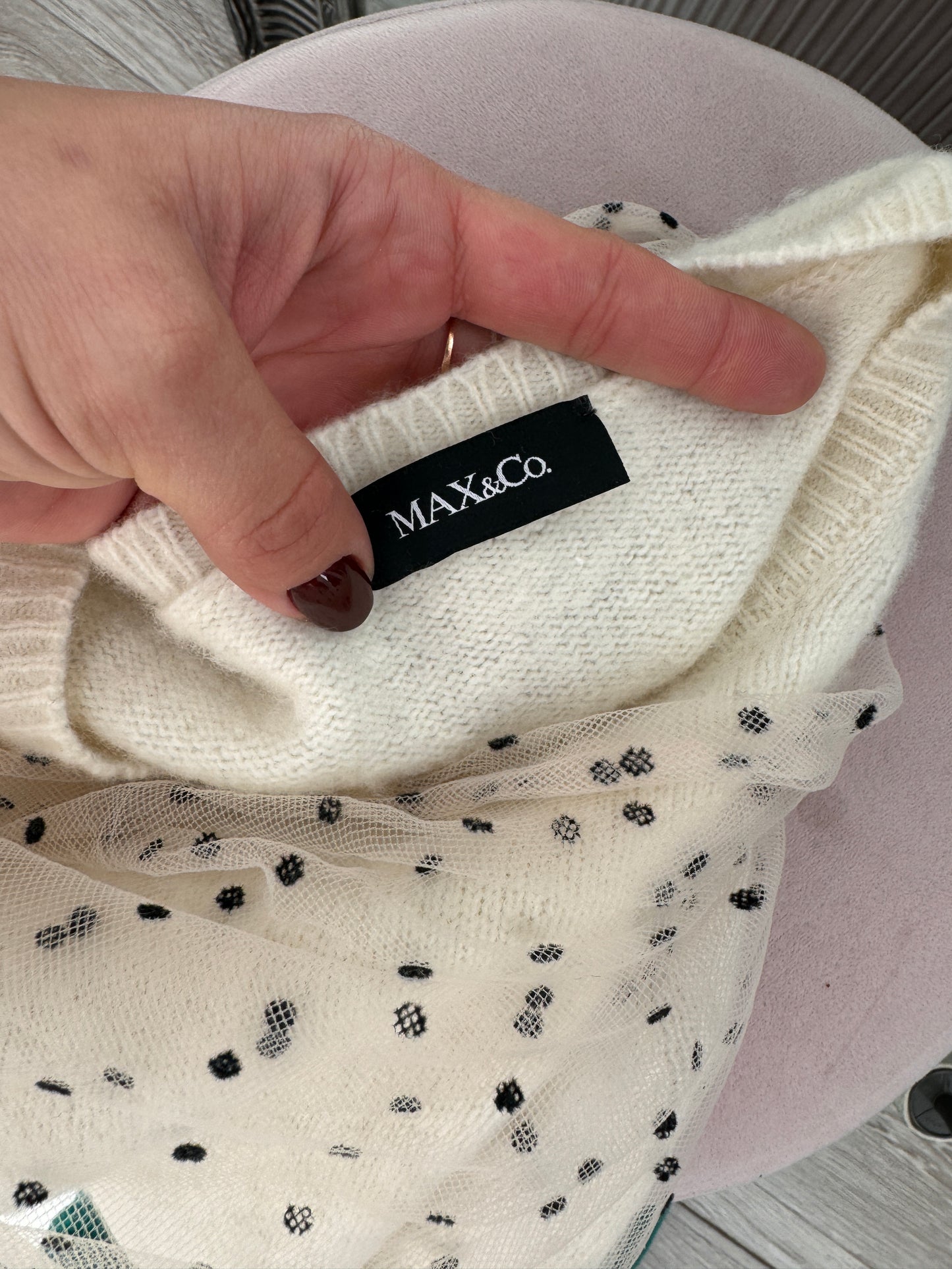 Pulover luxury deosebit Max&Co by Max Mara din lana extrafina și Angora