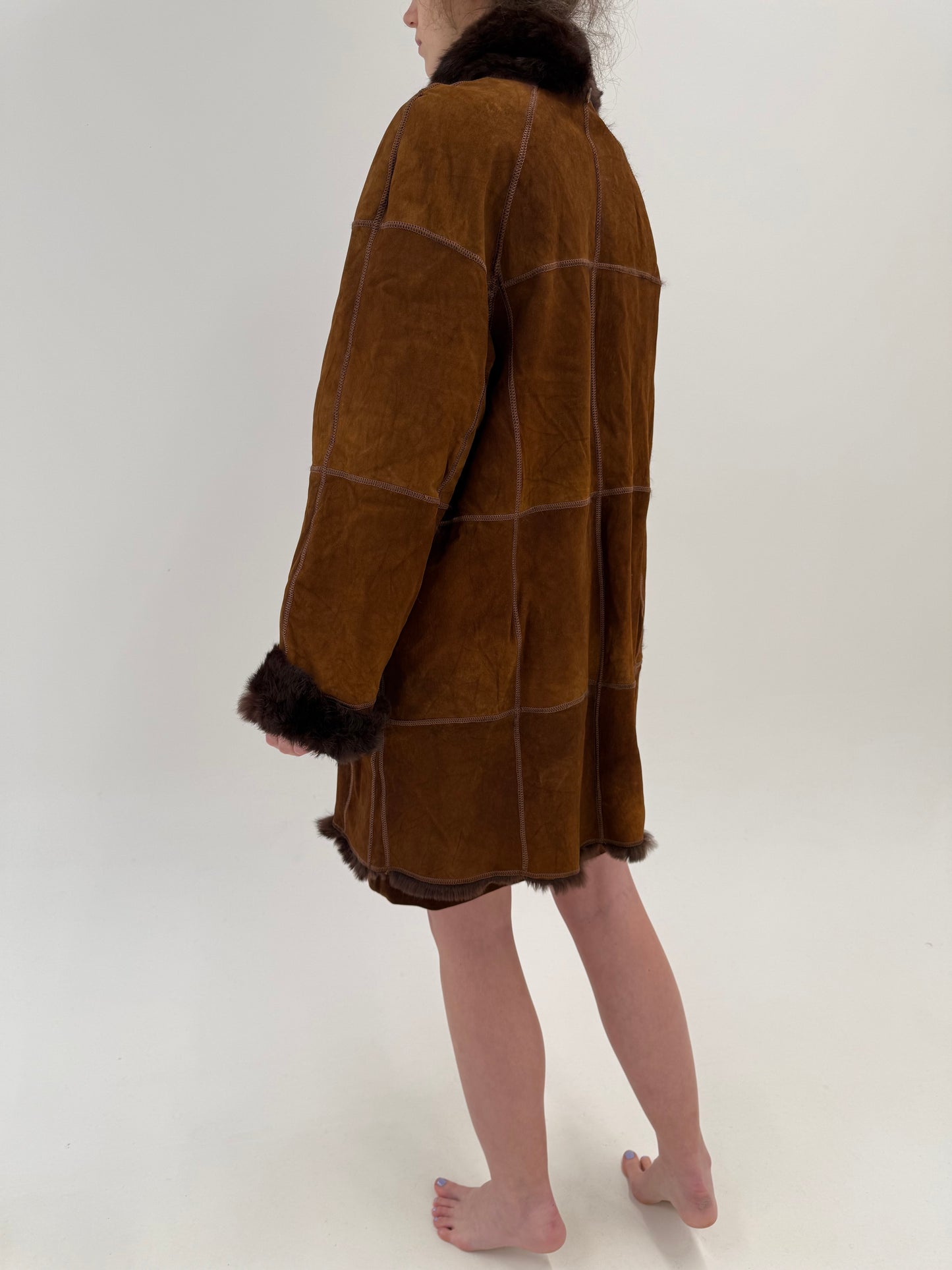 Blană naturală de iepure caramel foarte ușoară și călduroasă