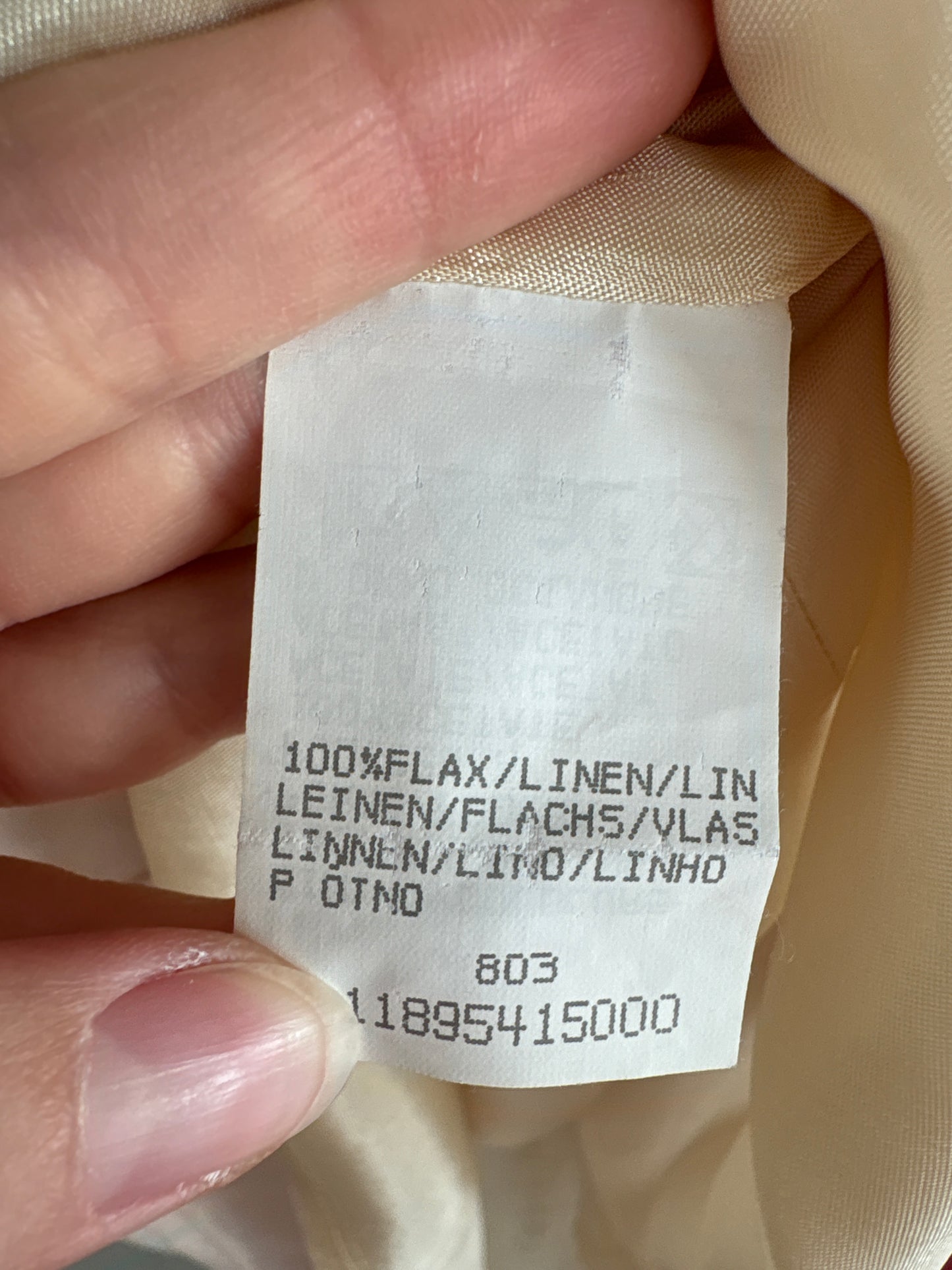 Fustă maxi light nude din in premium în croi minimalist ușor în A