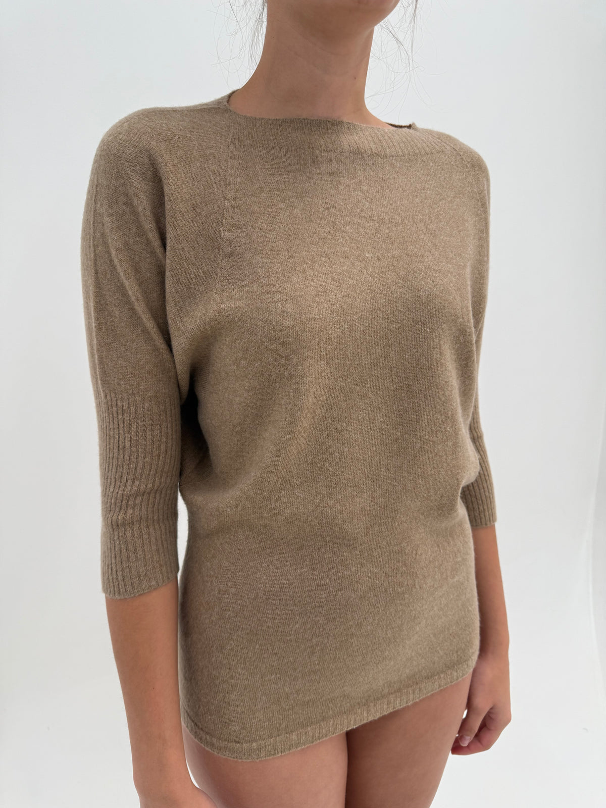 Pulover Max Mara camel din lana extrafina și cașmir