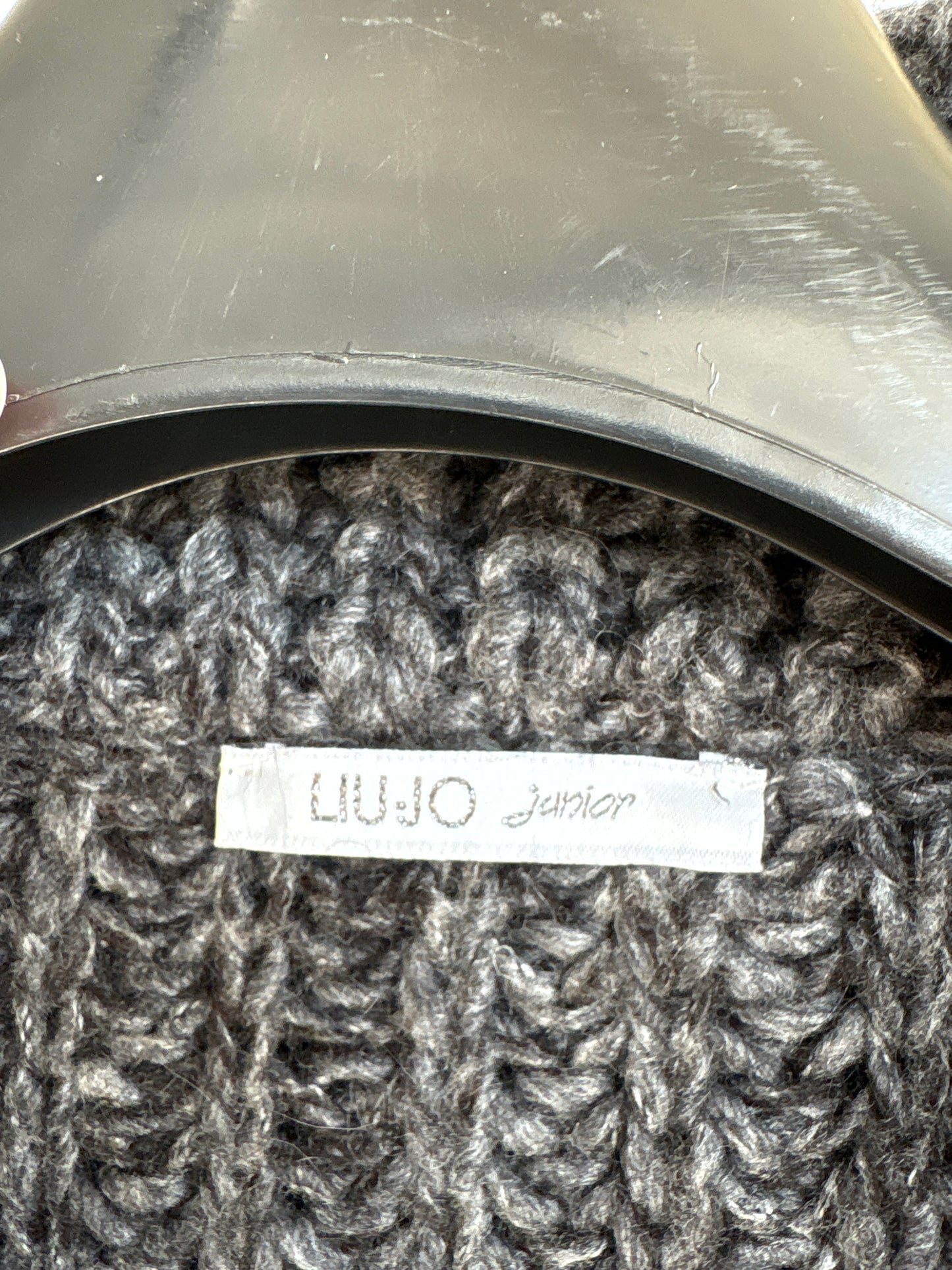 Jacheta Liu&Jo din tricot texturat de lana extrafina în stil biker