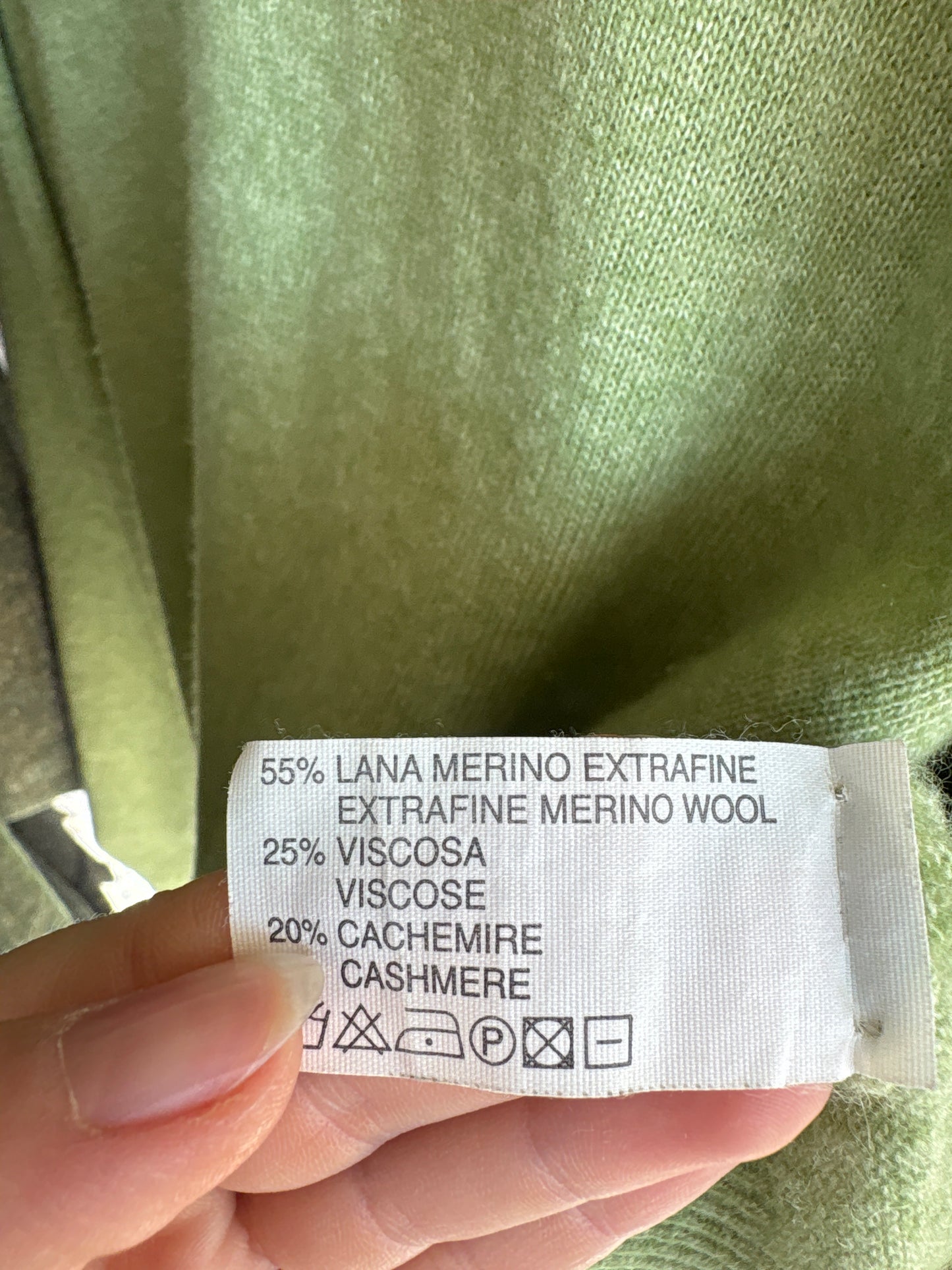 Pulover plus size excepțional din lana și cașmir pistachio green