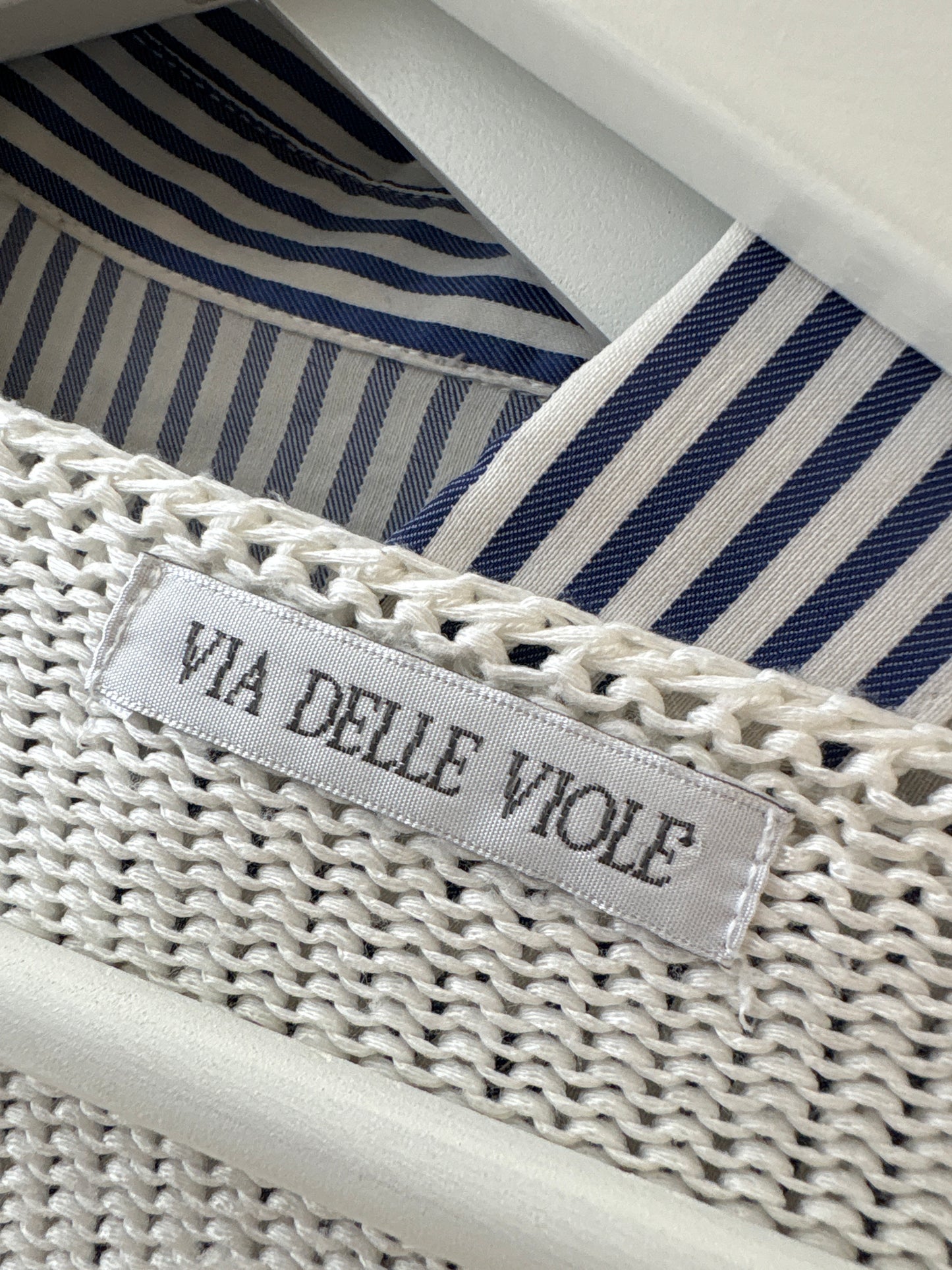 Cardigan italian din bumbac dantelat