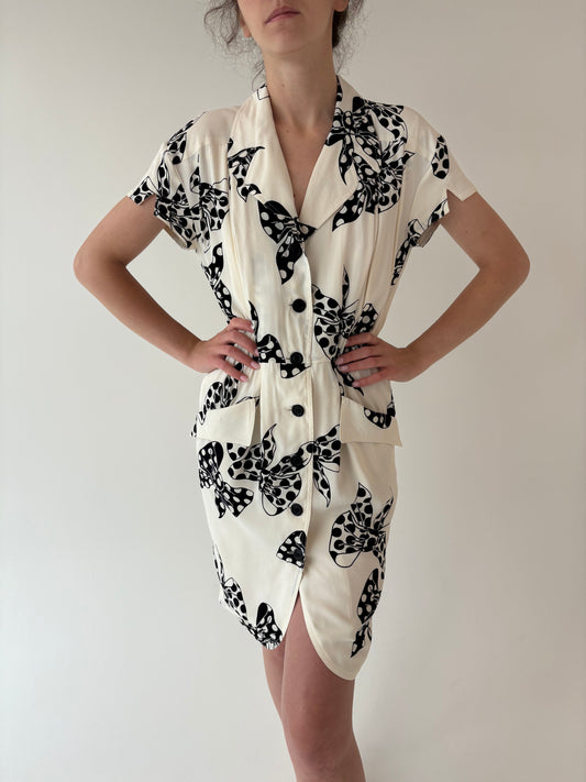 Rochie vintage luxury Mondi by Escada cu talie marcată