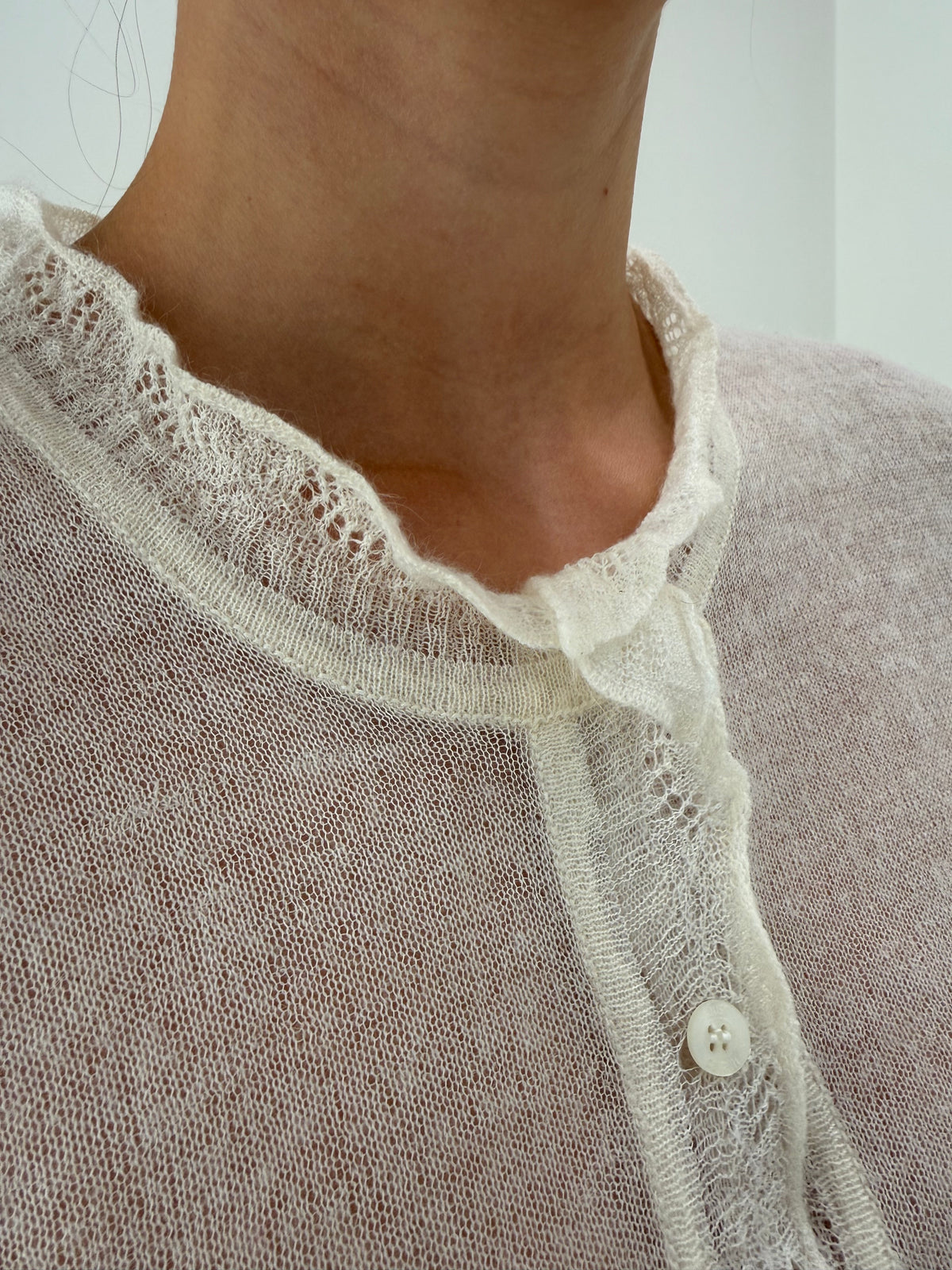 Cardigan Roberto Cavalli ultra light din lana și baby mohair extrafin cu talie marcată