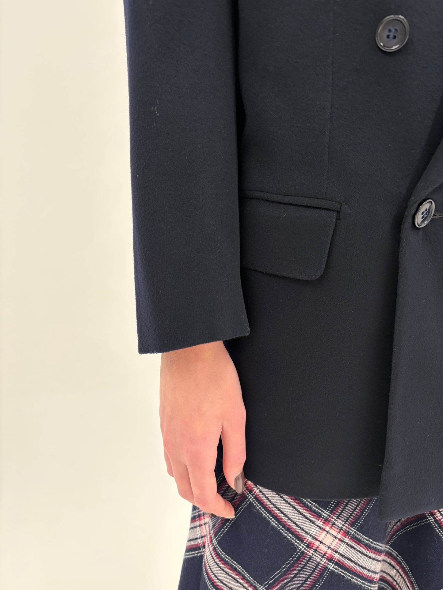 Sacou couture italian Zegna din stofă 100% cașmir cu închidere dublă